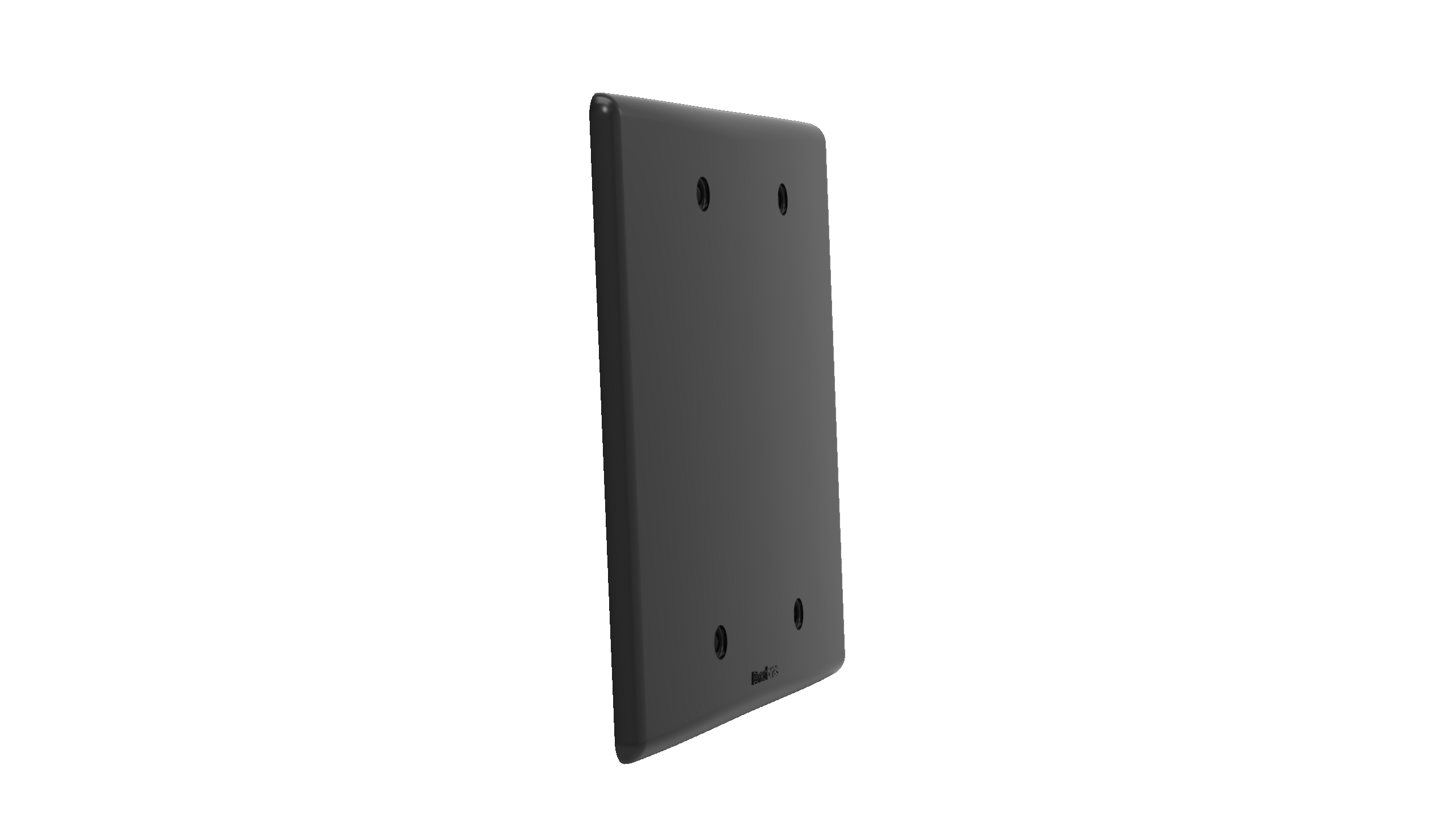 Placa 4x4" cega - artis preta