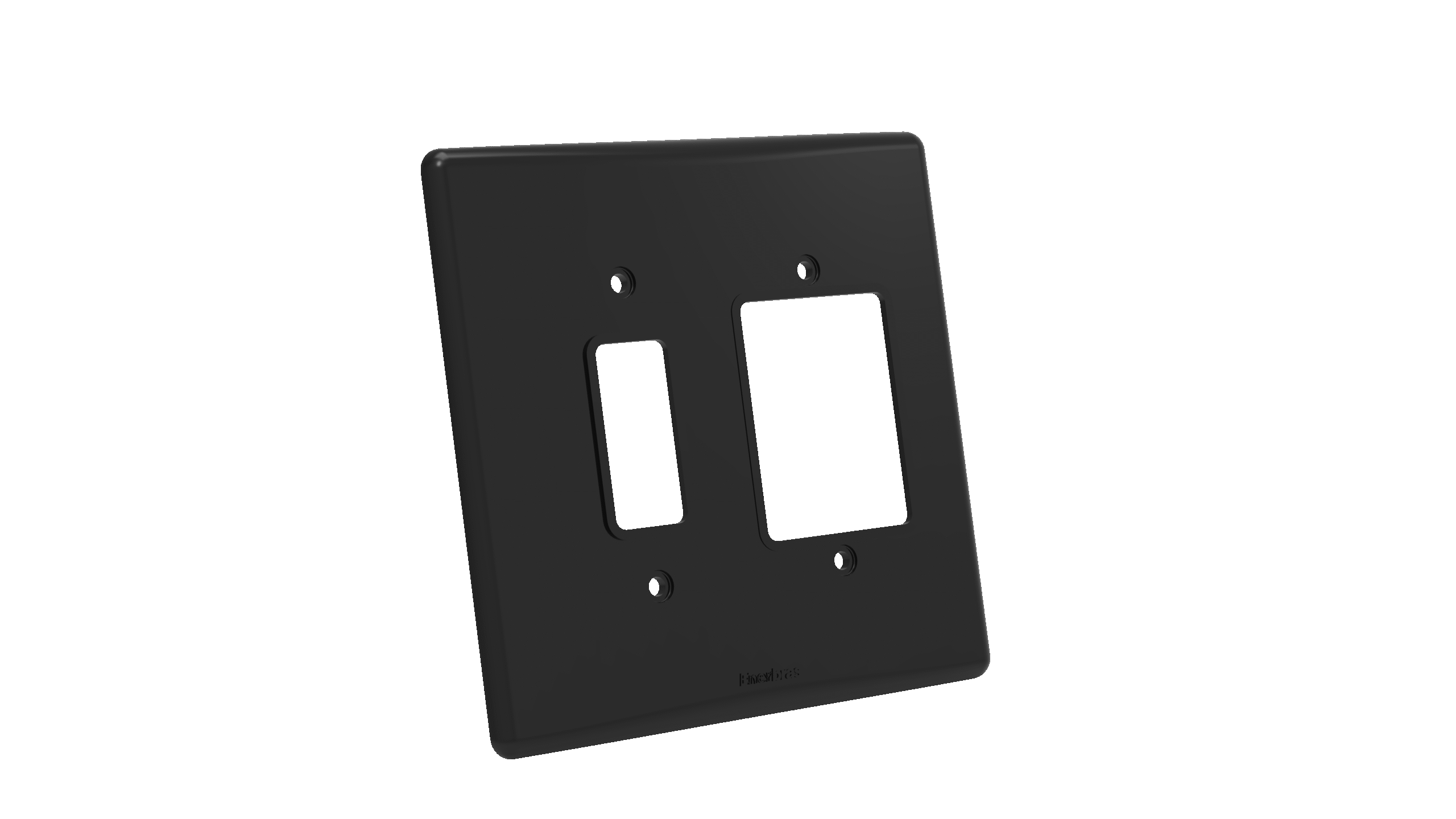Placa 4x4" 1+3 teclas - artis preta