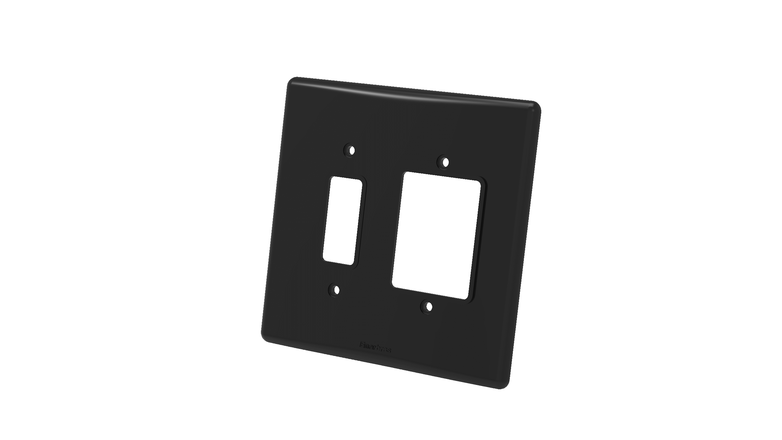 Placa 4x4" 1+3 teclas - artis preta
