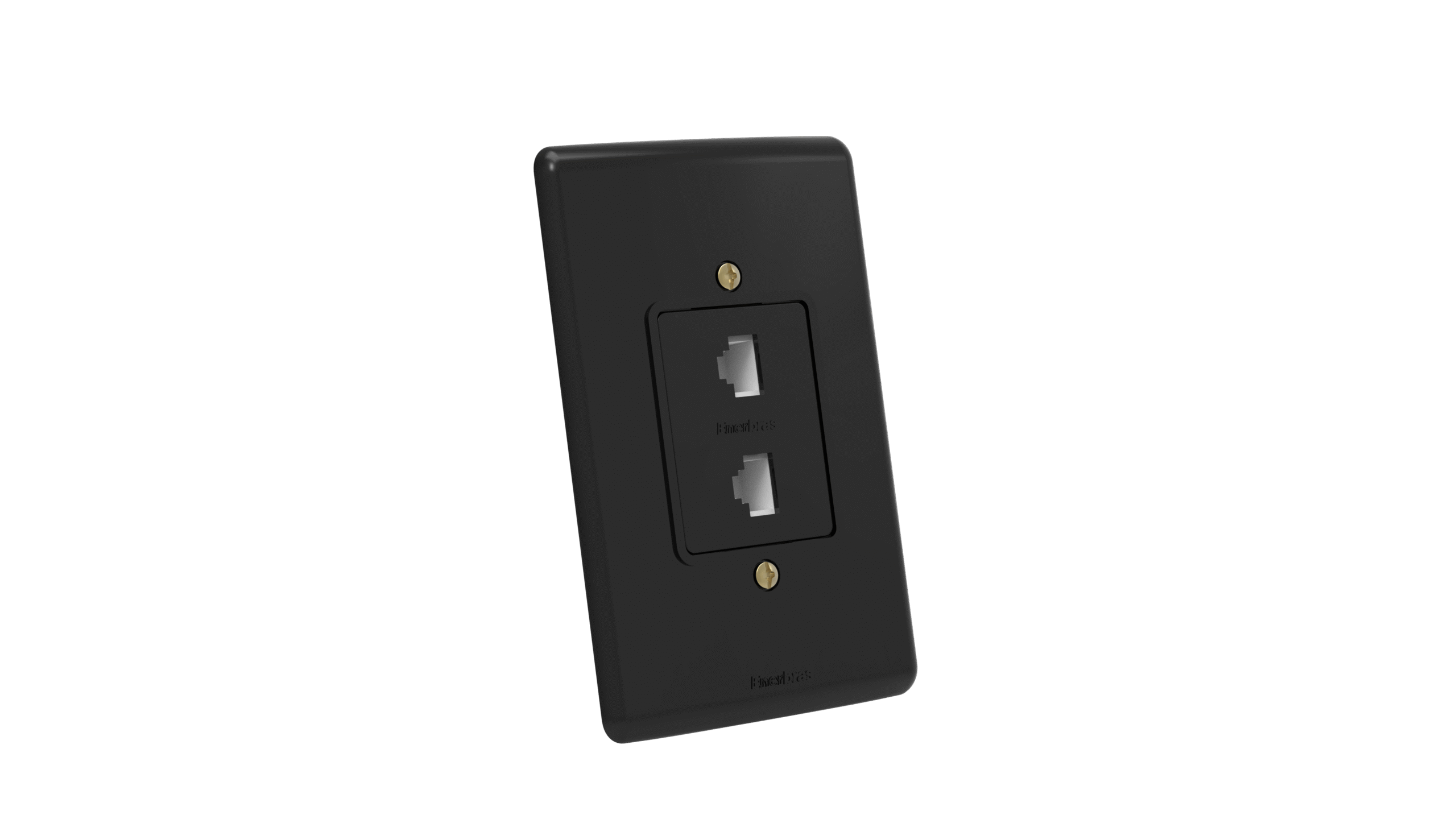 Conj tomada rj-45 dupla cat. 5e - artis preta