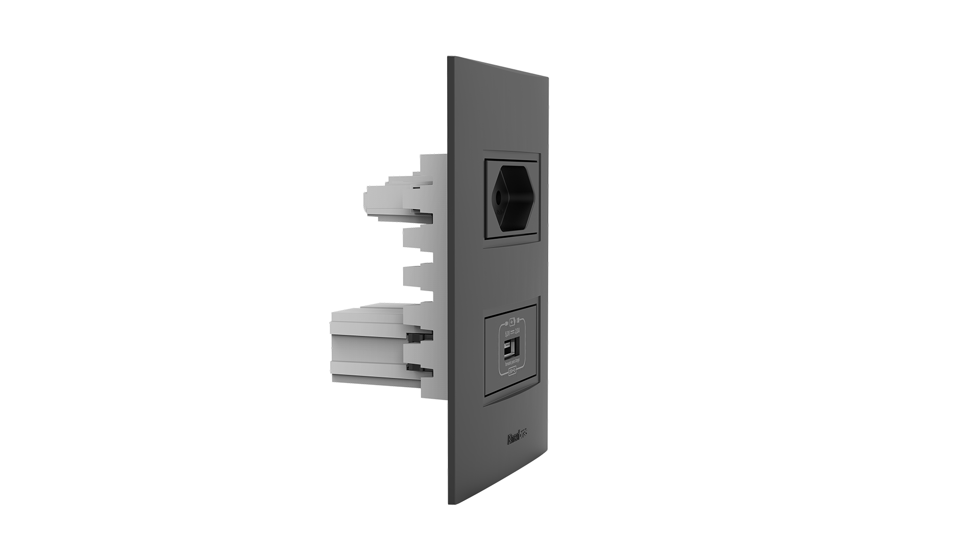 Conjunto tomada para recarga usb + tomada 10a