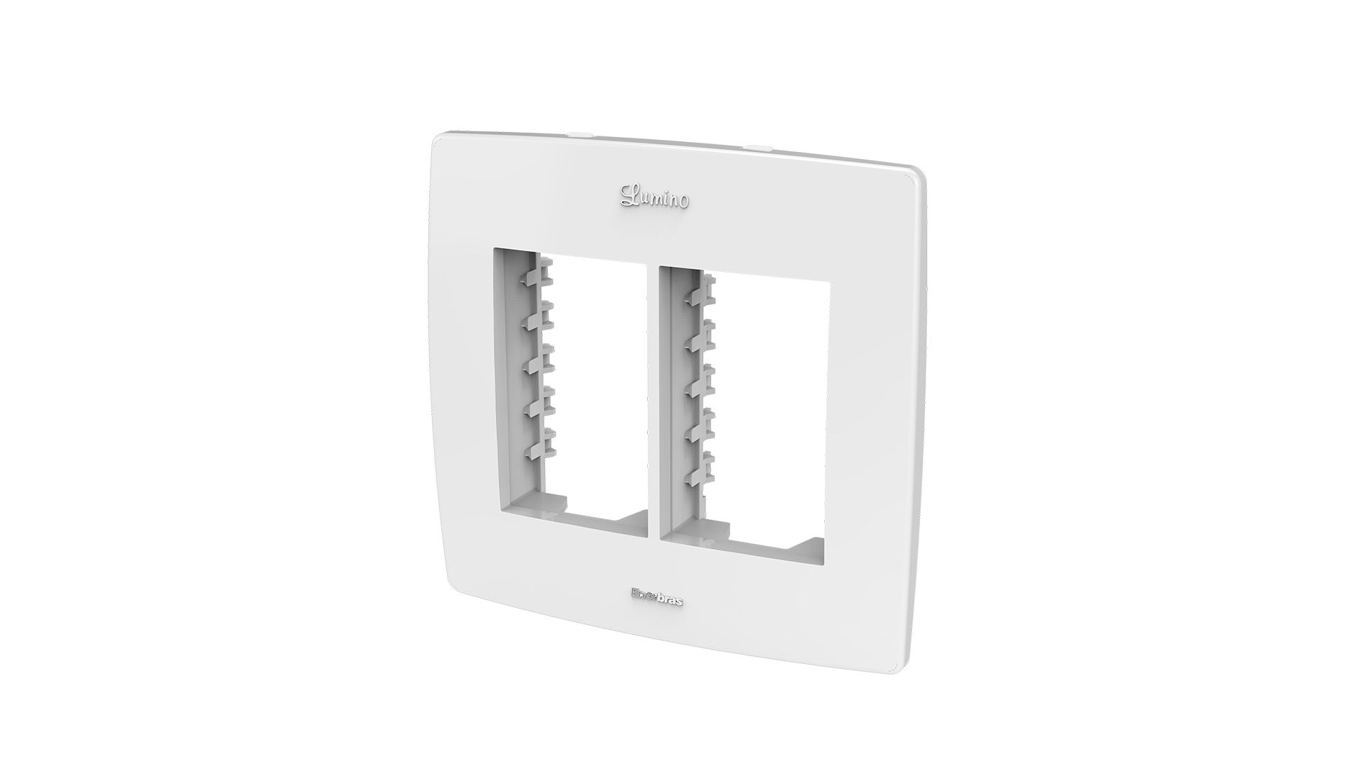 Conjunto suporte + placa 4x4 com 3 + 3 espaços