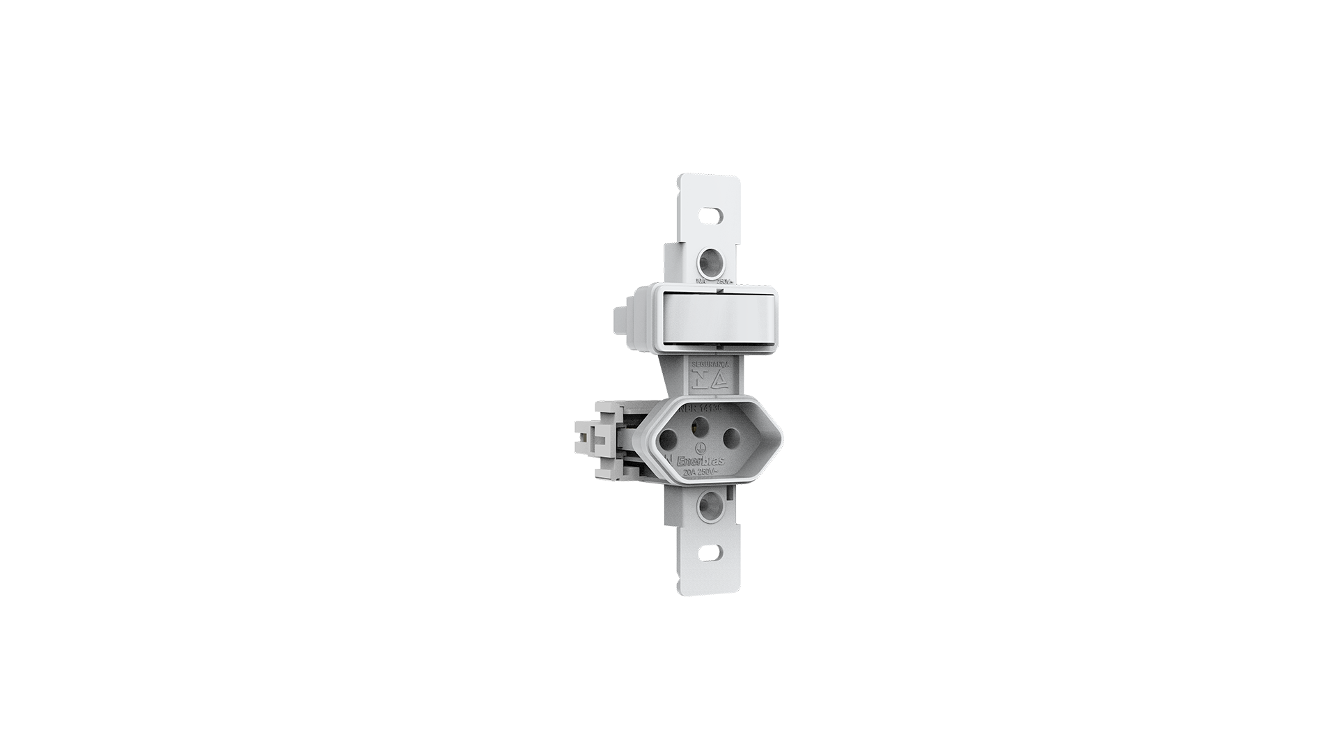Módulo interruptor 1 tecla paralelo + tomada 20a