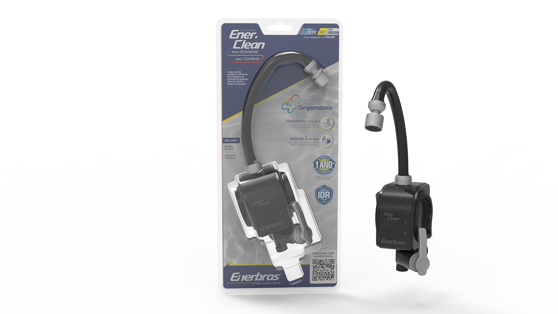 Torneira elétrica enerclean de parede 4800w/127v