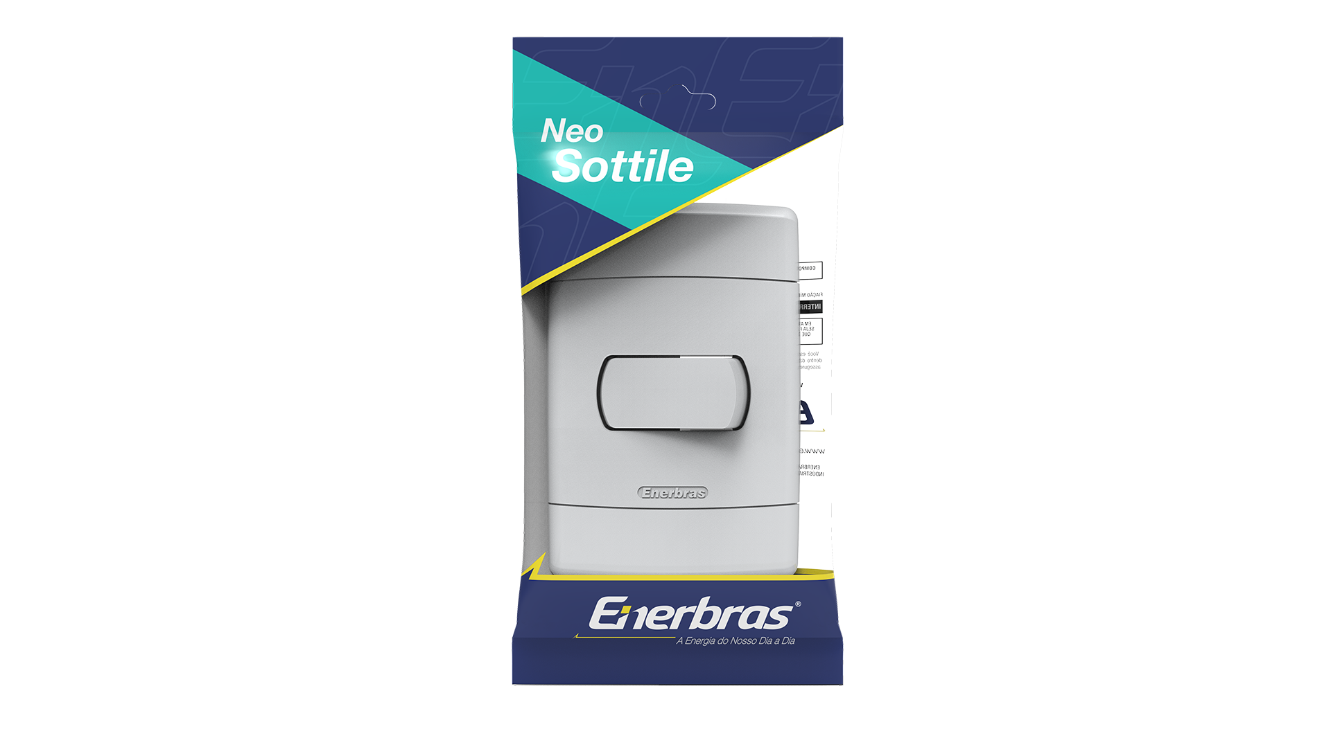 Conjunto interruptor 1 tecla intermediário