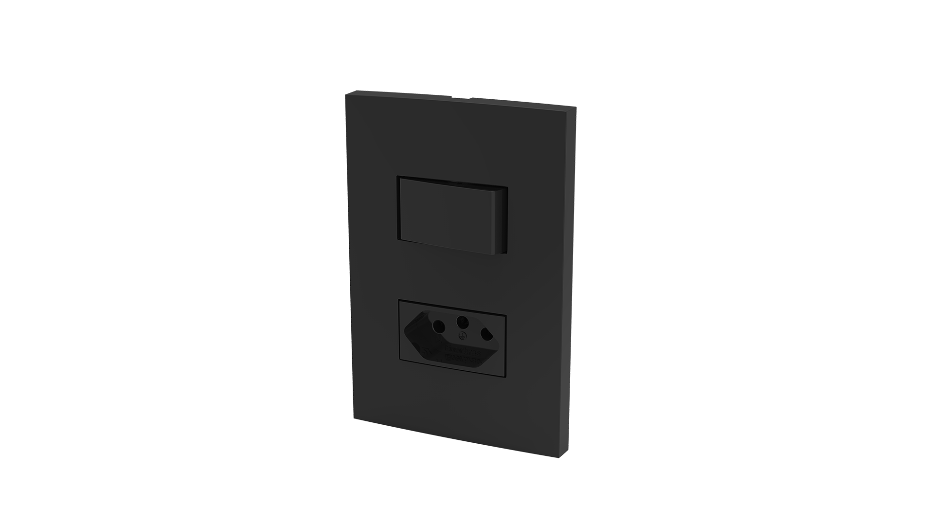 Conjunto interruptor 1 tecla simples + tomada 20a