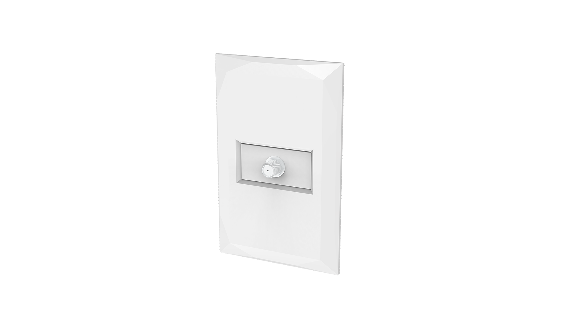Conjunto tomada coaxial / antena de tv
