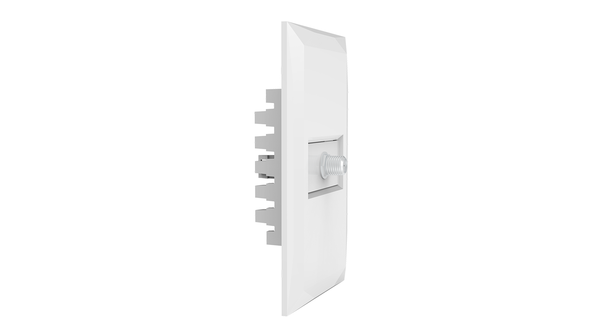 Conjunto tomada coaxial / antena de tv