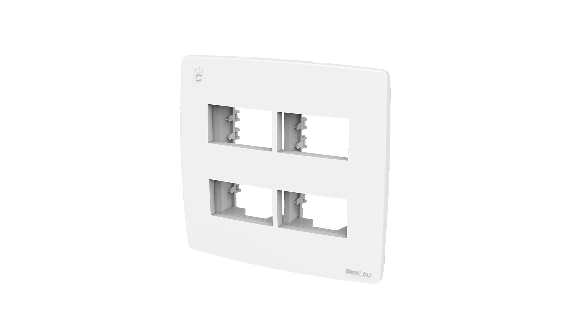 Conjunto placa + suporte com 2+2 módulos distanciados 4x4"