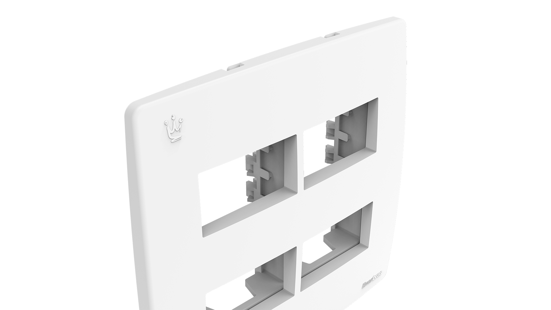 Conjunto placa + suporte com 2+2 módulos distanciados 4x4"