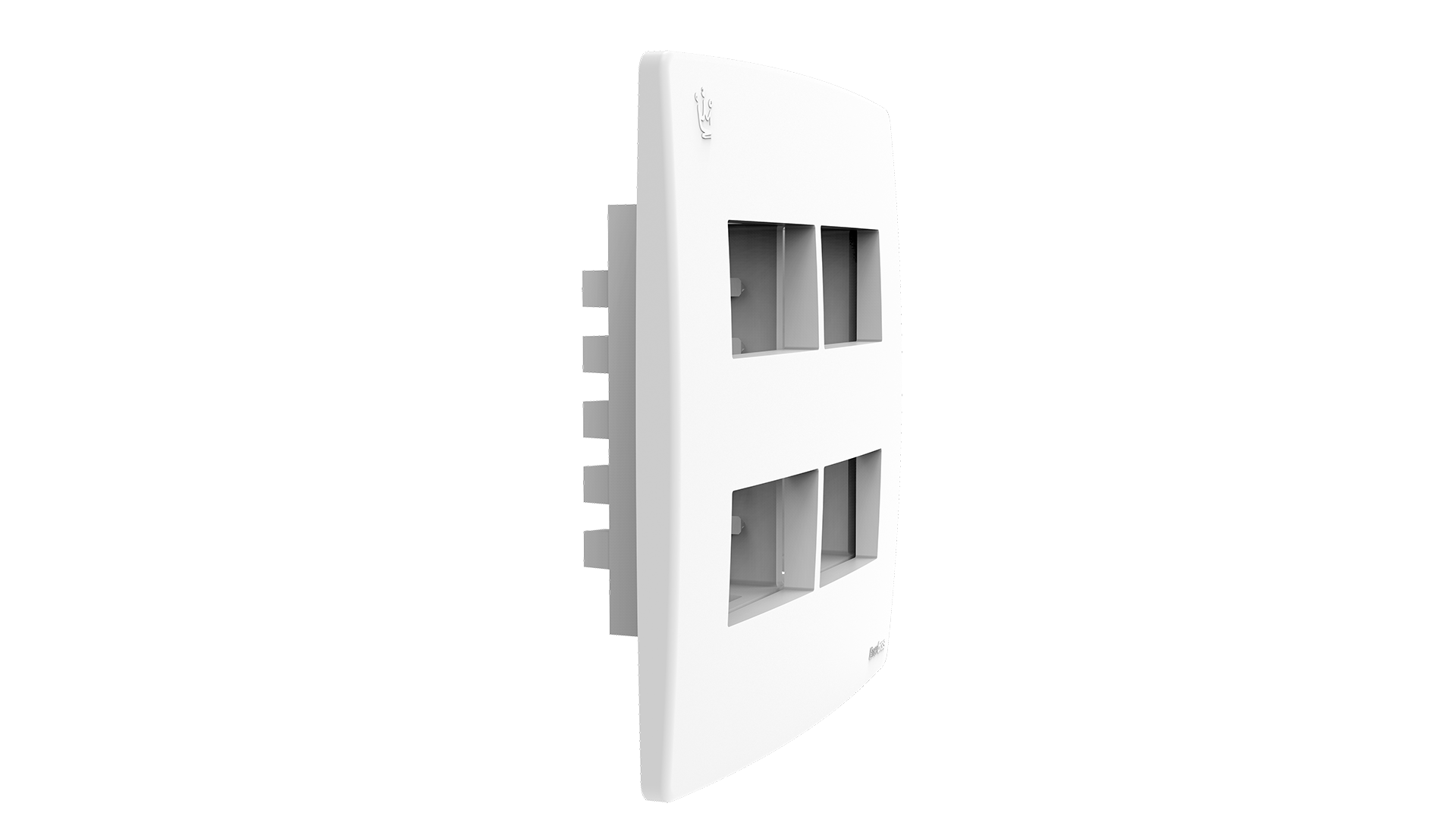 Conjunto placa + suporte com 2+2 módulos distanciados 4x4"