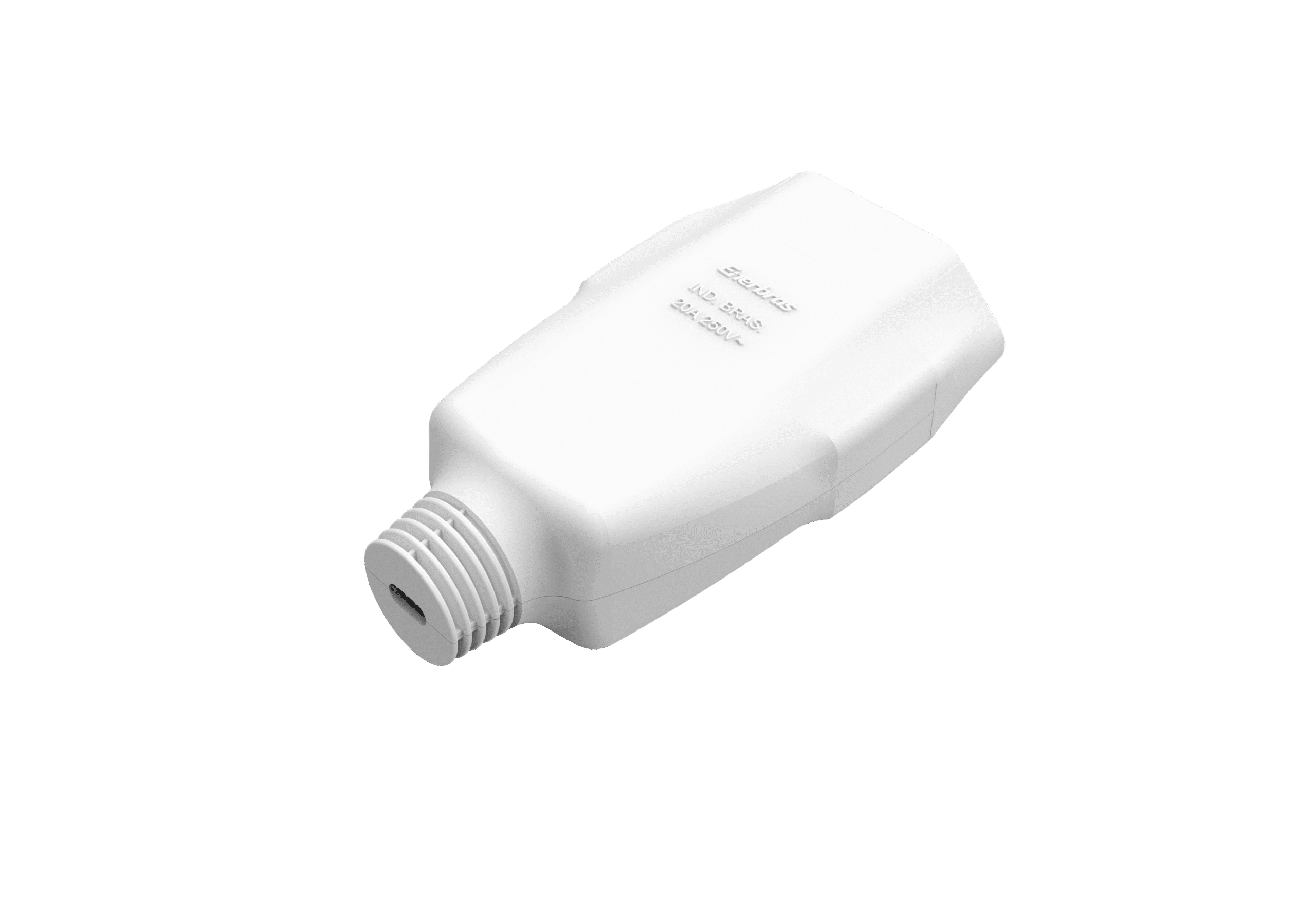 Tomada móvel 2A 20A branca embalagem flowpack