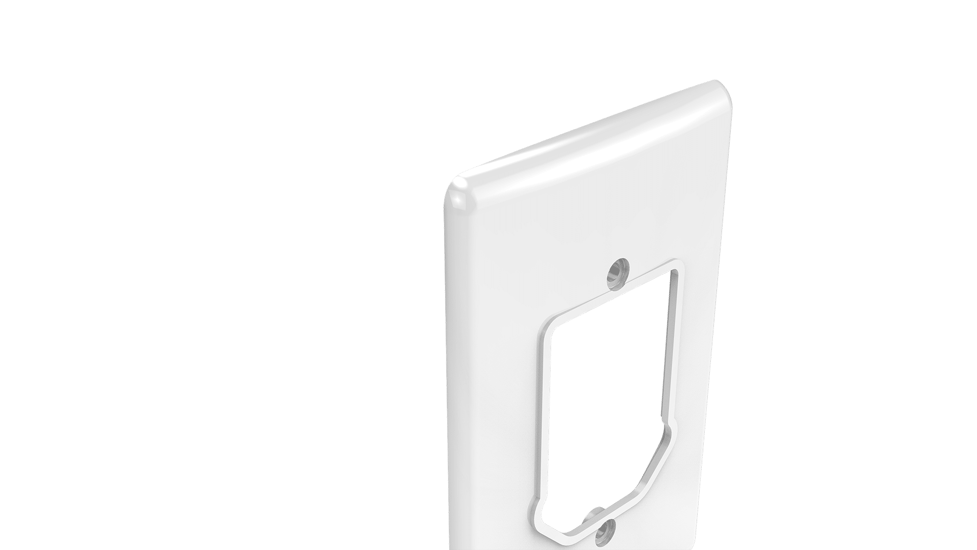Placa 2x4" 2 teclas + Tomada