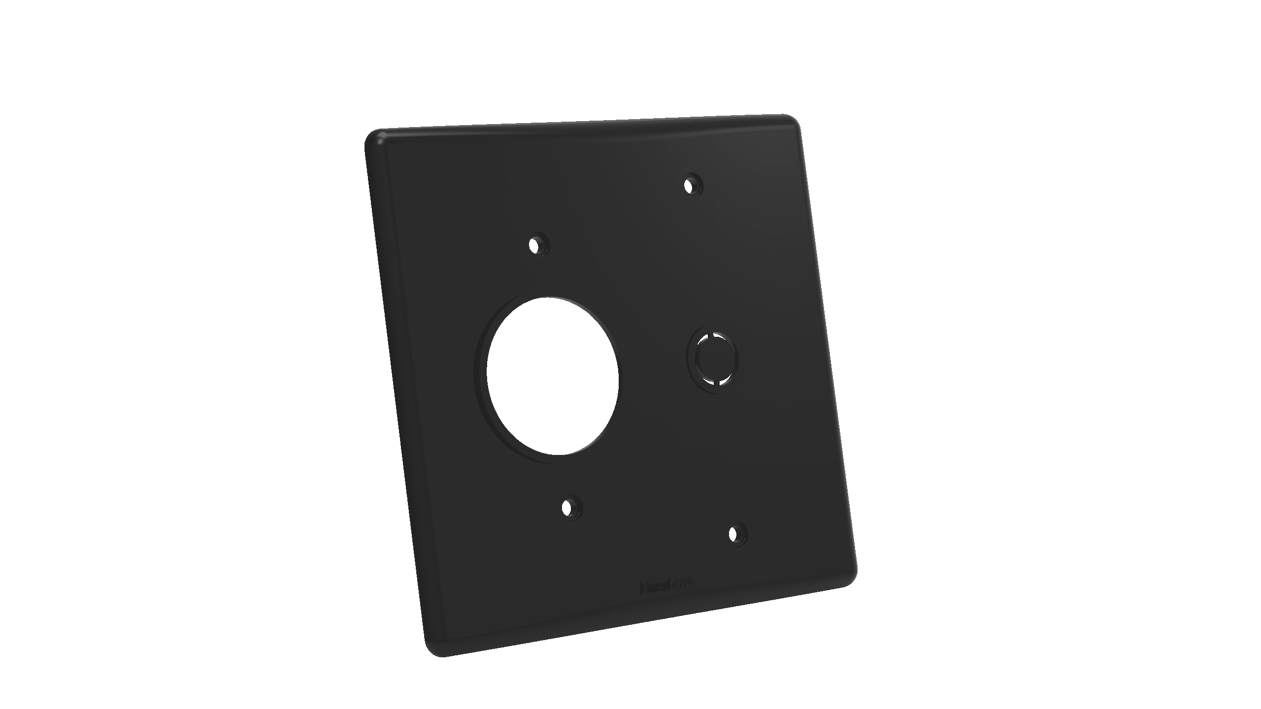 Placa 4x4" posto redondo + saída de fio ø1/2"