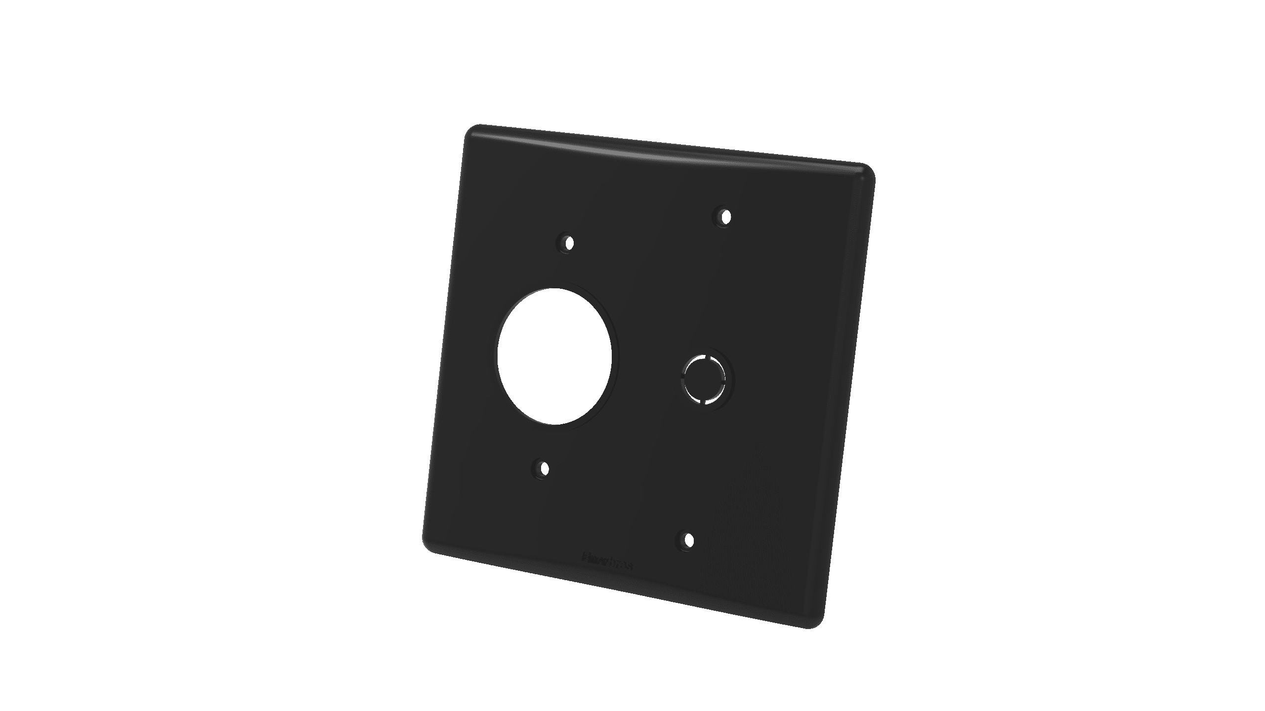 Placa 4x4" posto redondo + saída de fio ø1/2"