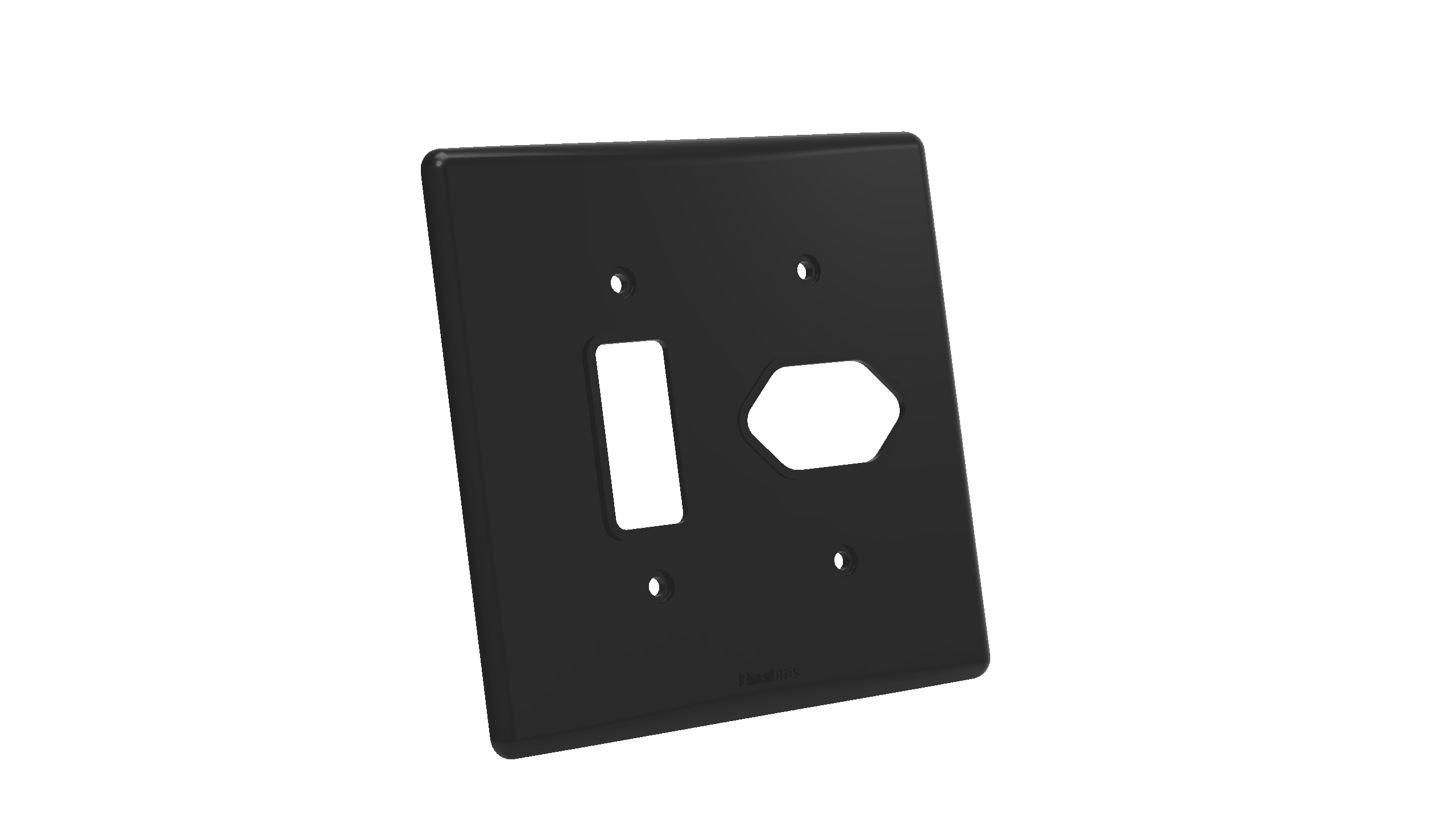 Placa 4x4" 1 tecla + tomada