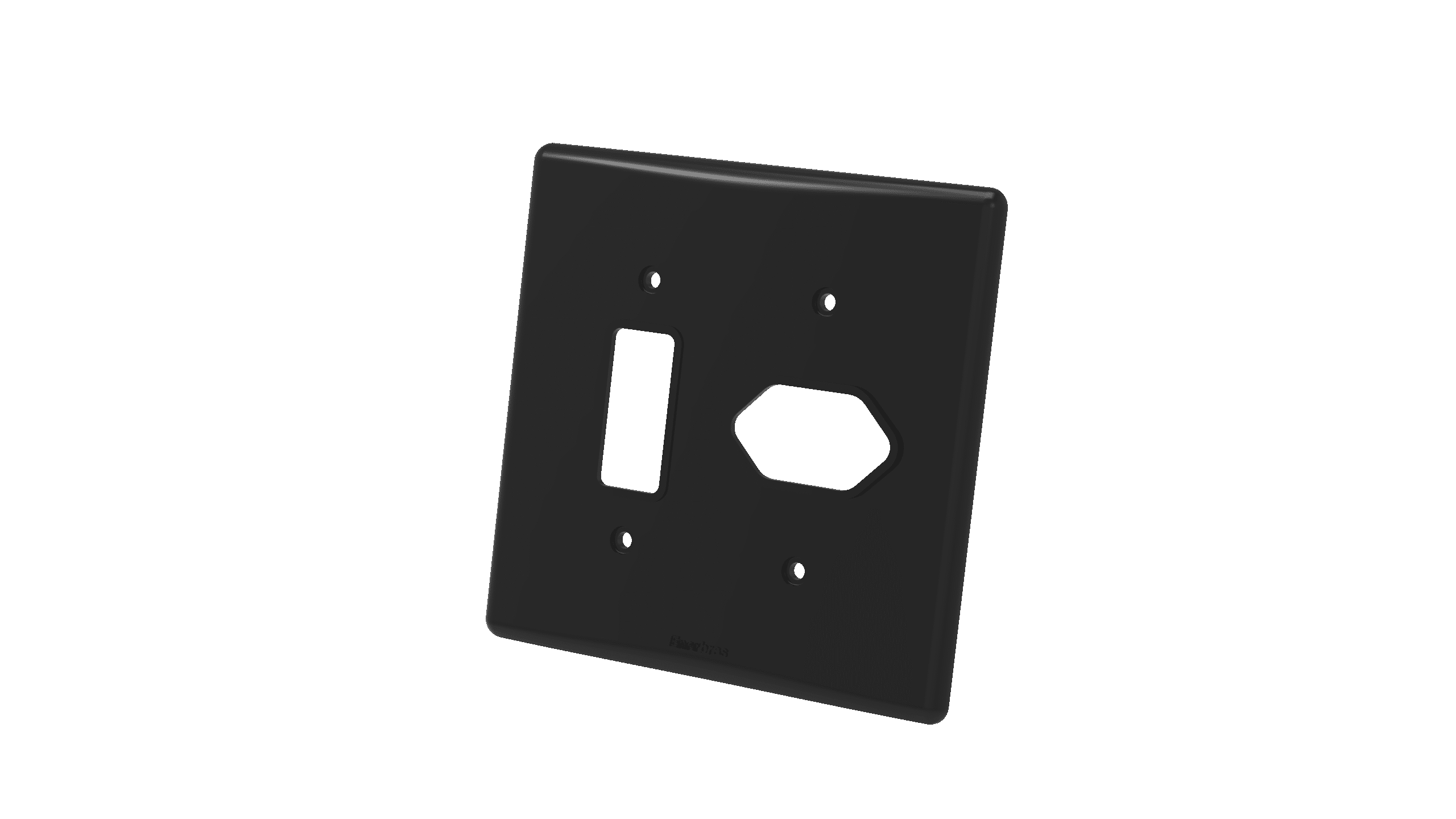 Placa 4x4" 1 tecla + tomada