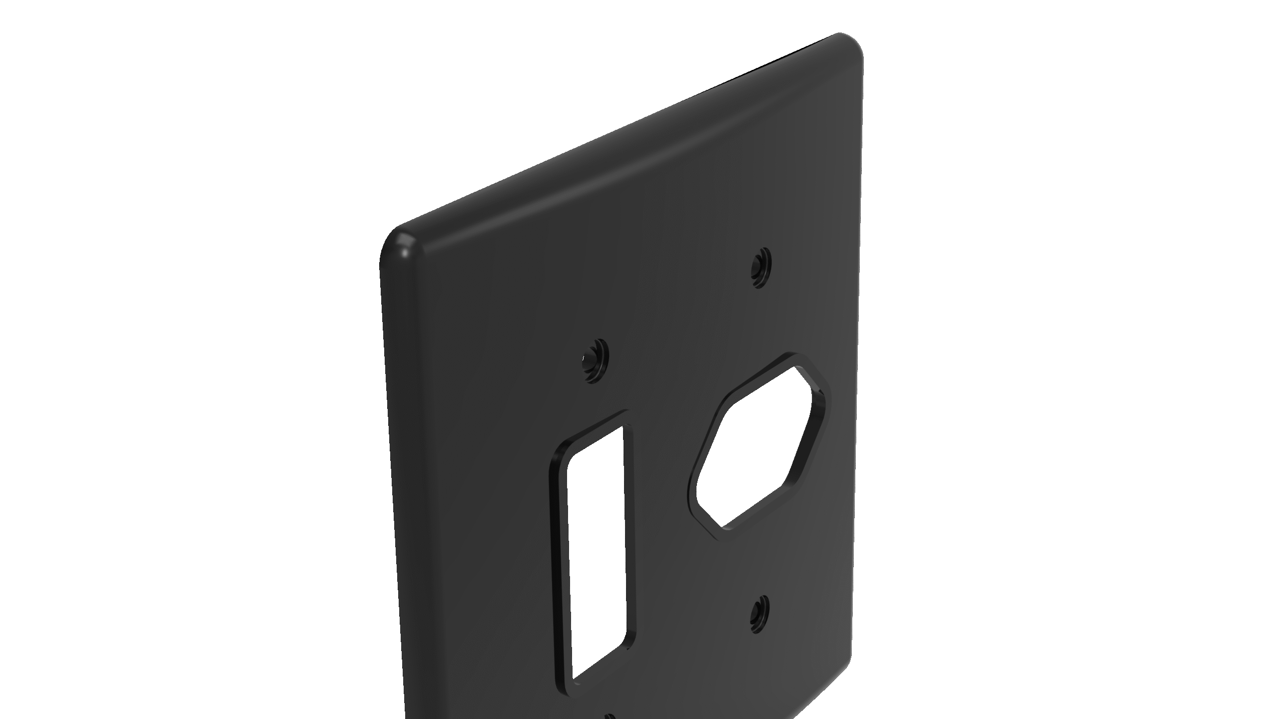 Placa 4x4" 1 tecla + tomada