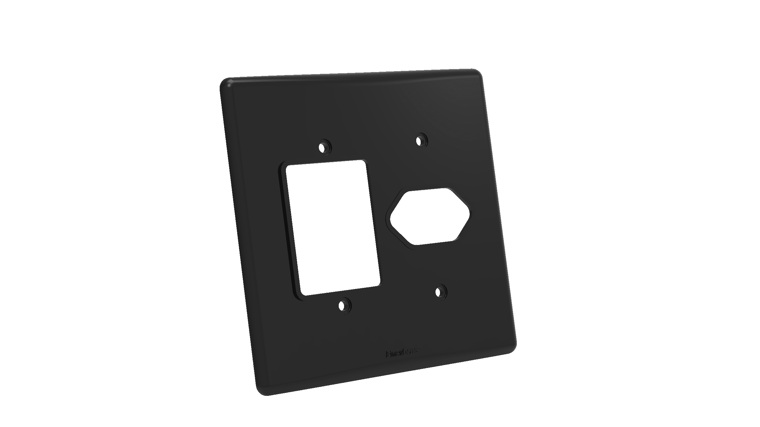 Placa 4x4" 3 teclas + tomada