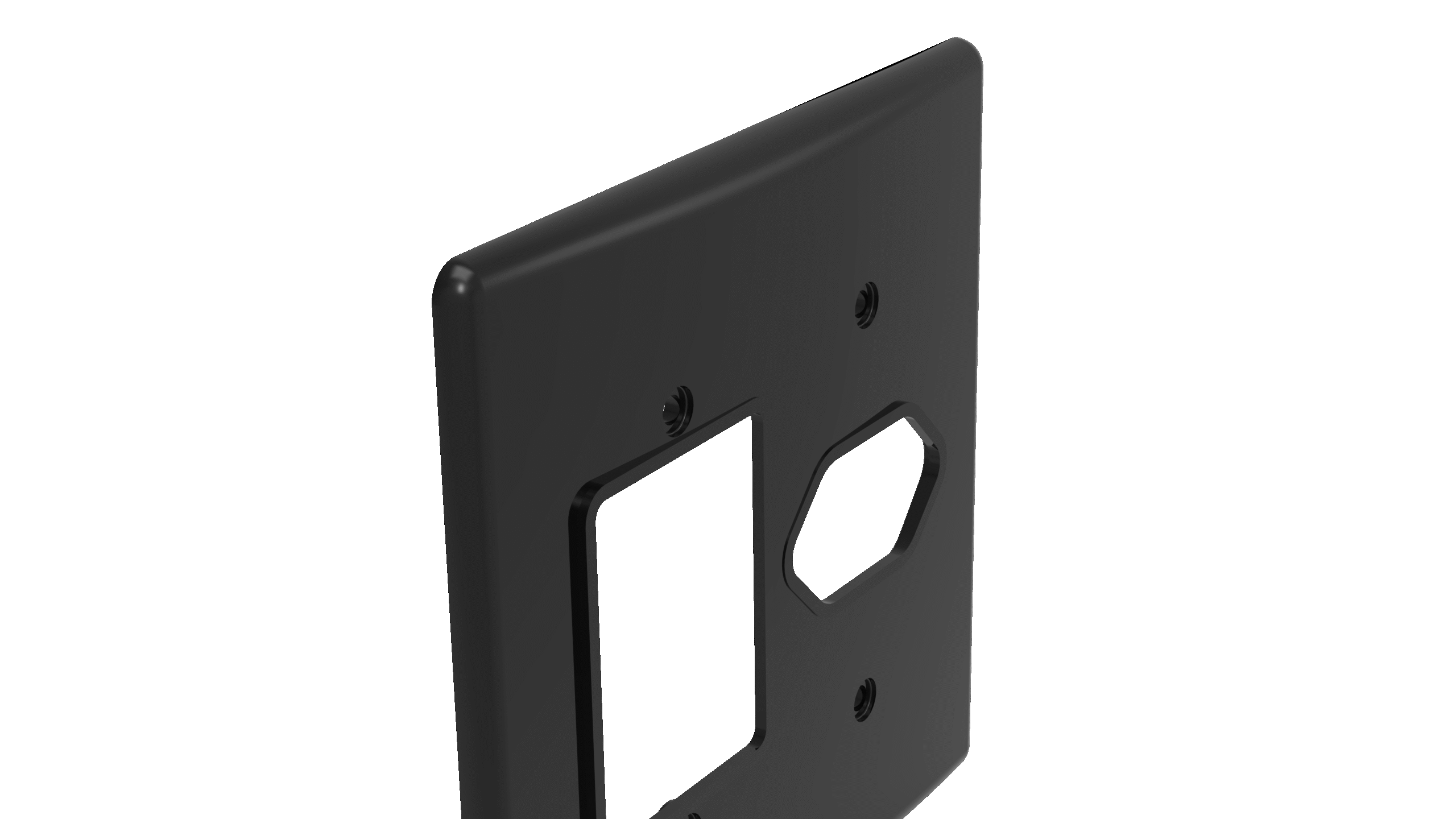Placa 4x4" 3 teclas + tomada