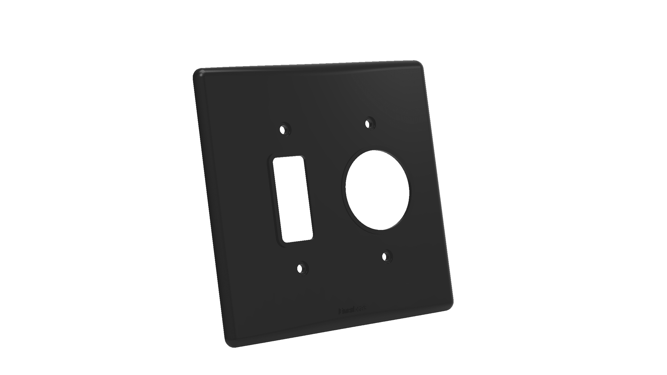 Placa 4x4"1 tecla + posto redondo
