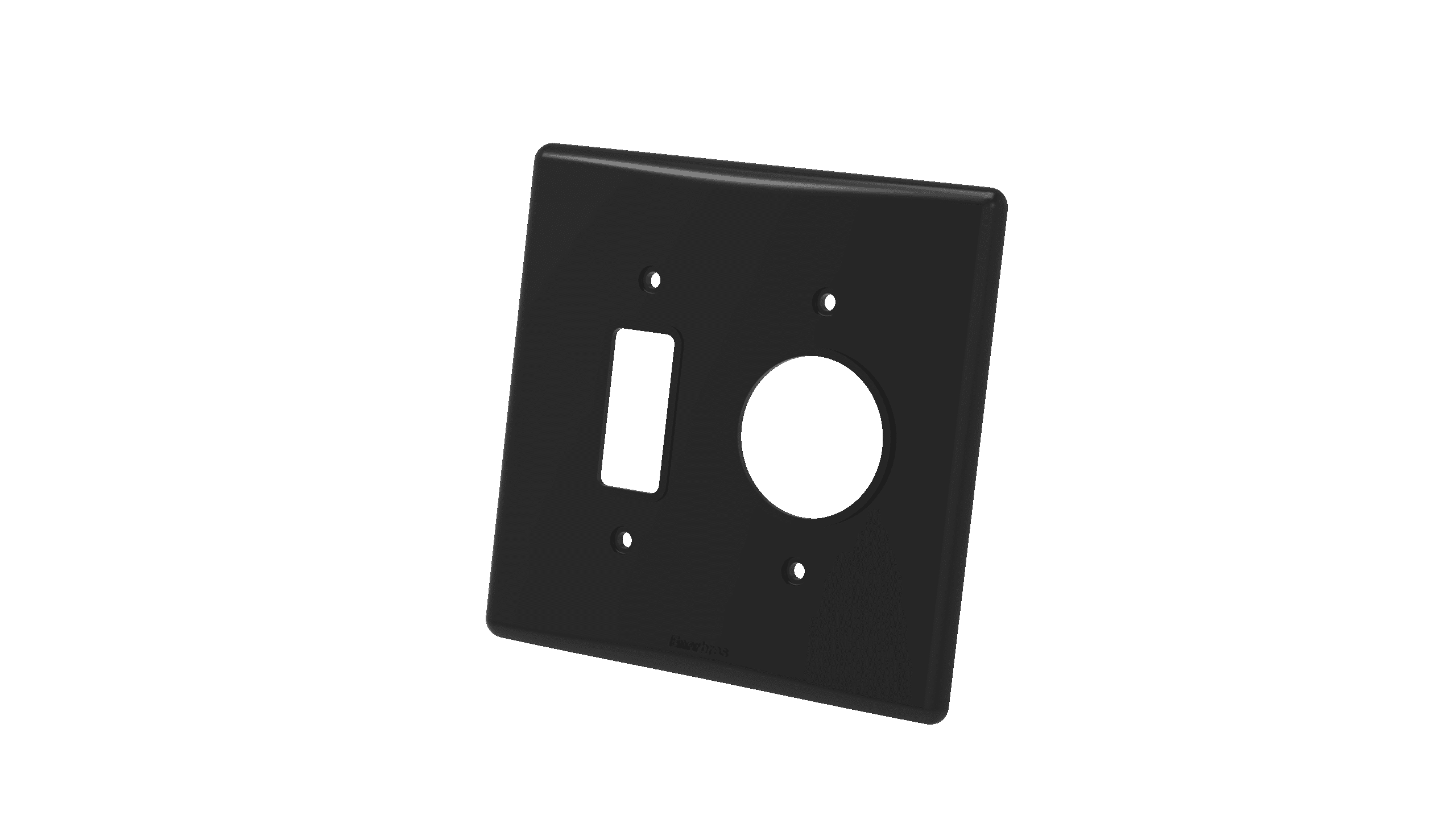 Placa 4x4"1 tecla + posto redondo