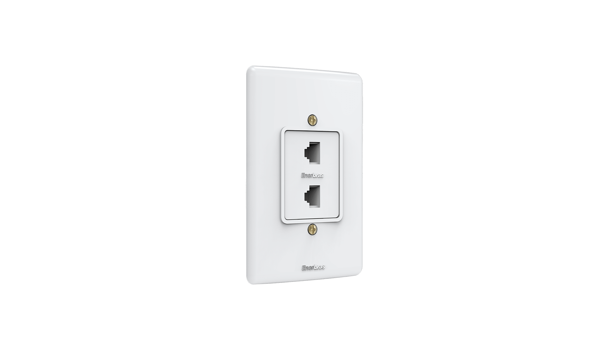 Conjunto tomada RJ-45 dupla CAT. 5E