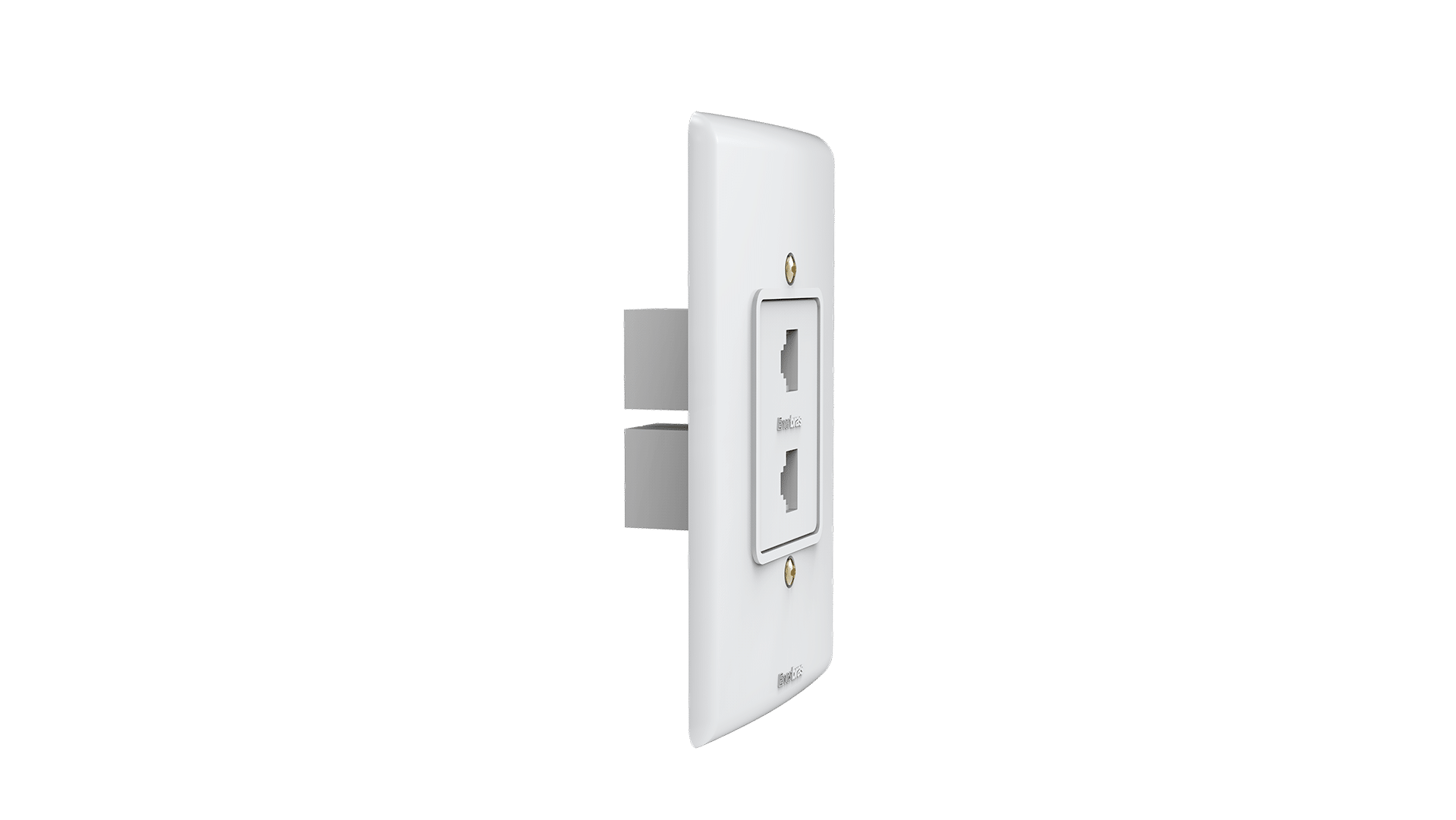Conjunto tomada RJ-45 dupla CAT. 5E