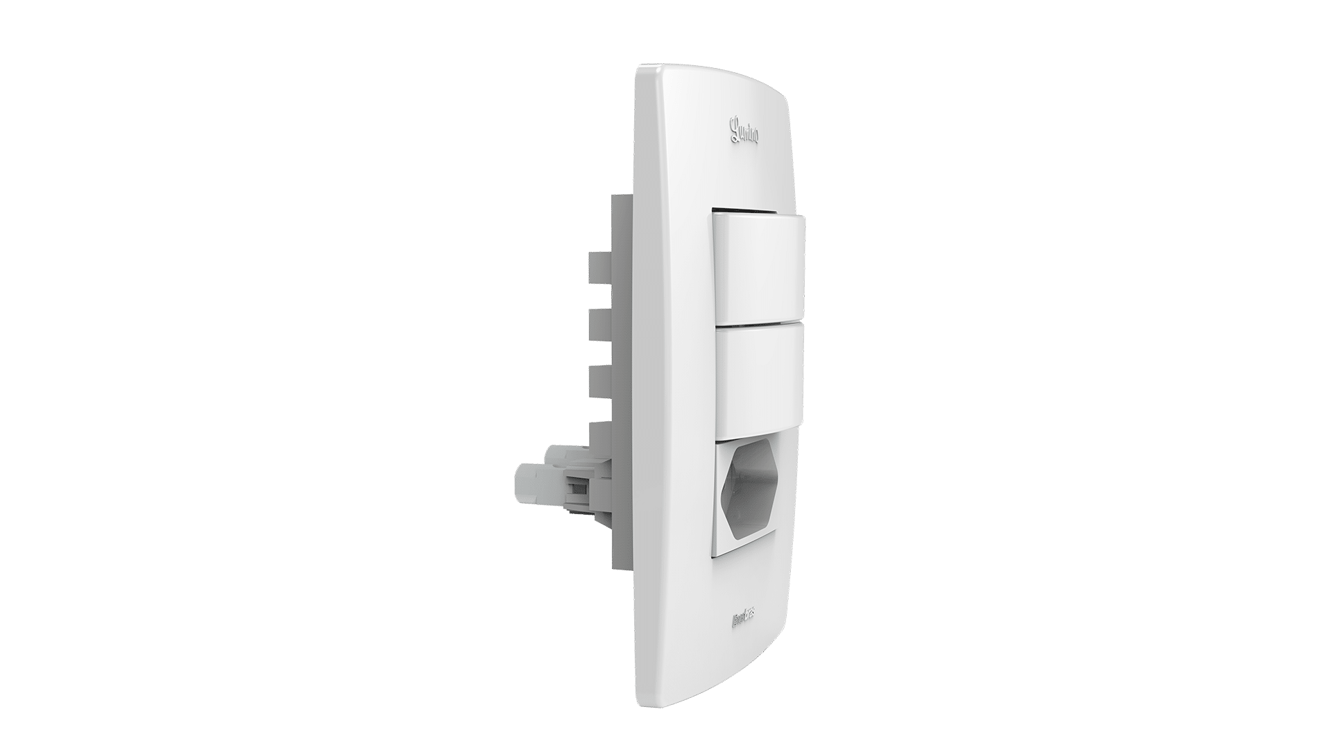 Conjunto interruptor 2 teclas simples + tomada 20A