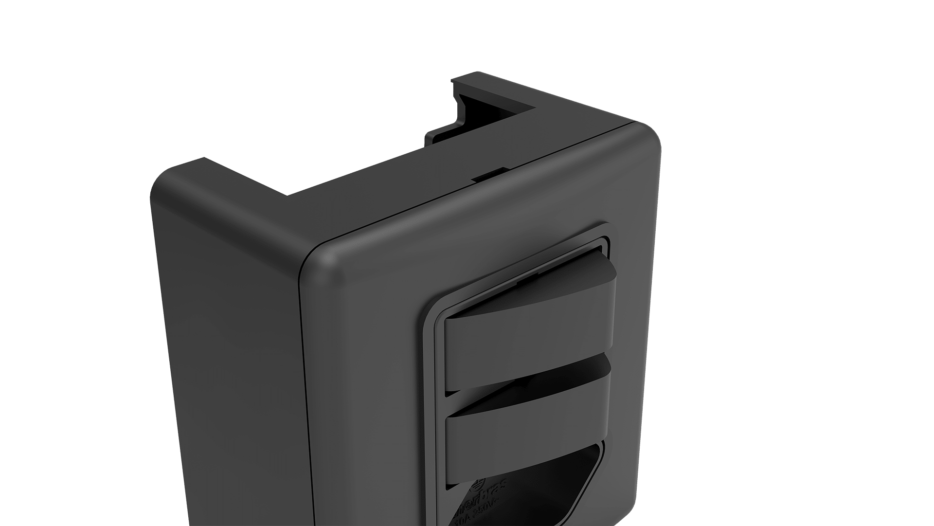 Conjunto interruptor 2 teclas simples + tomada 10A