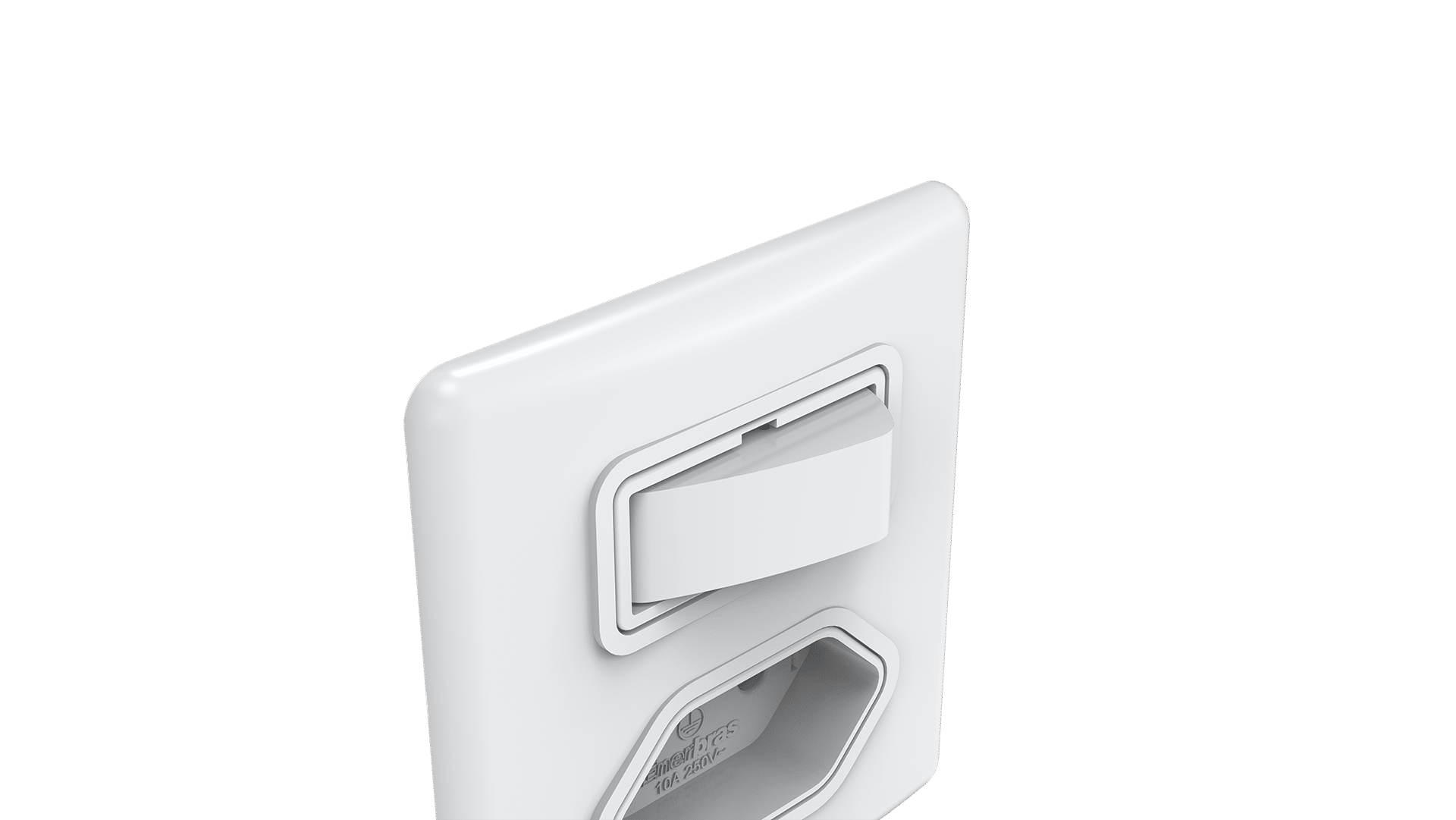 Conjunto interruptor 1 tecla paralelo + tomada 20A