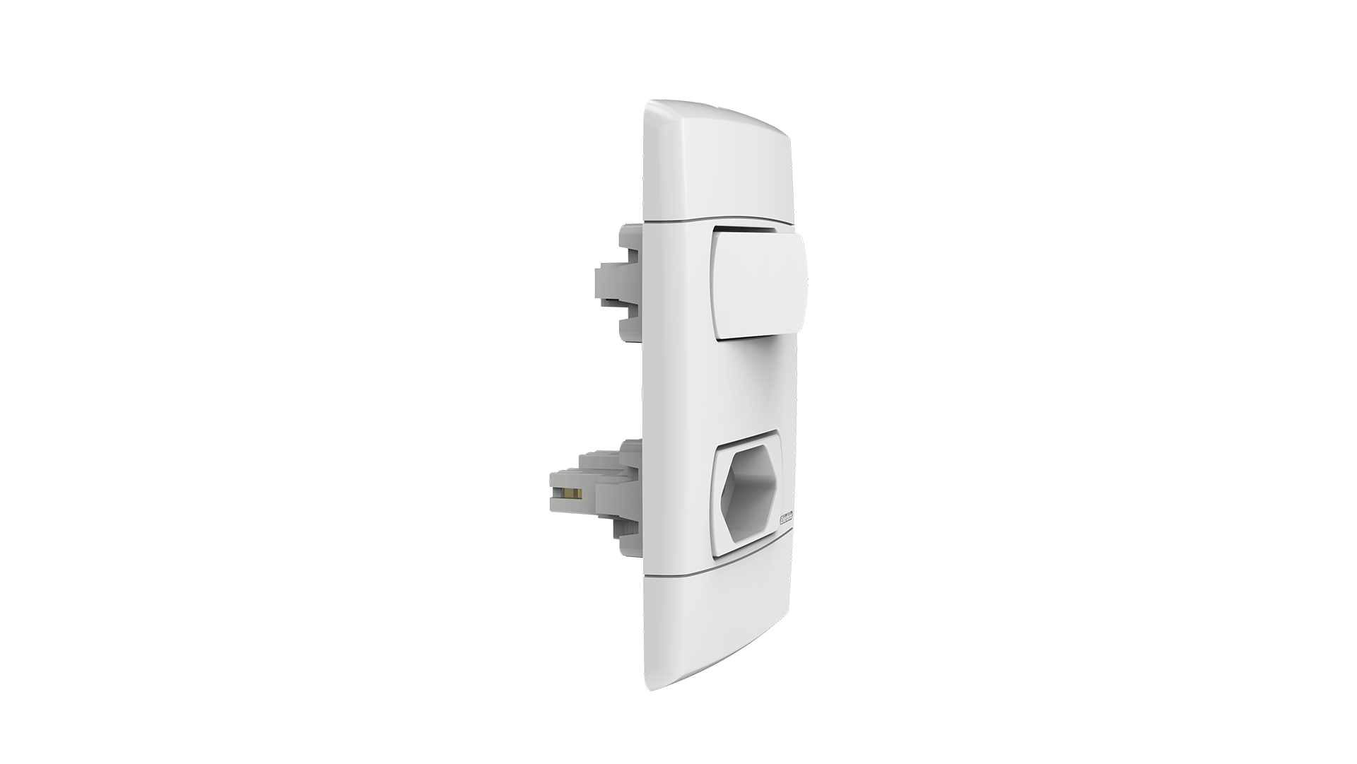 Conjunto interruptor 1 tecla simples + tomada 20A