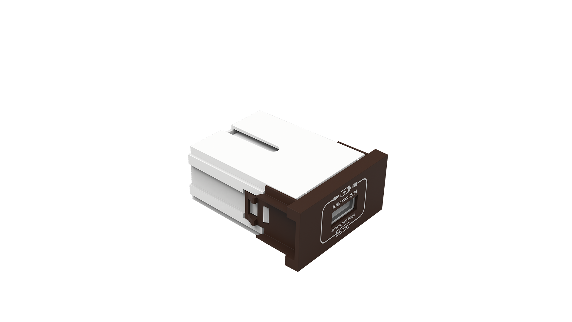 Módulo tomada recarga USB