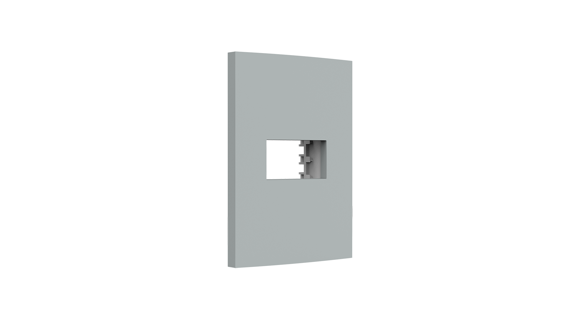 Placa 2x4" 1 módulo + suporte
