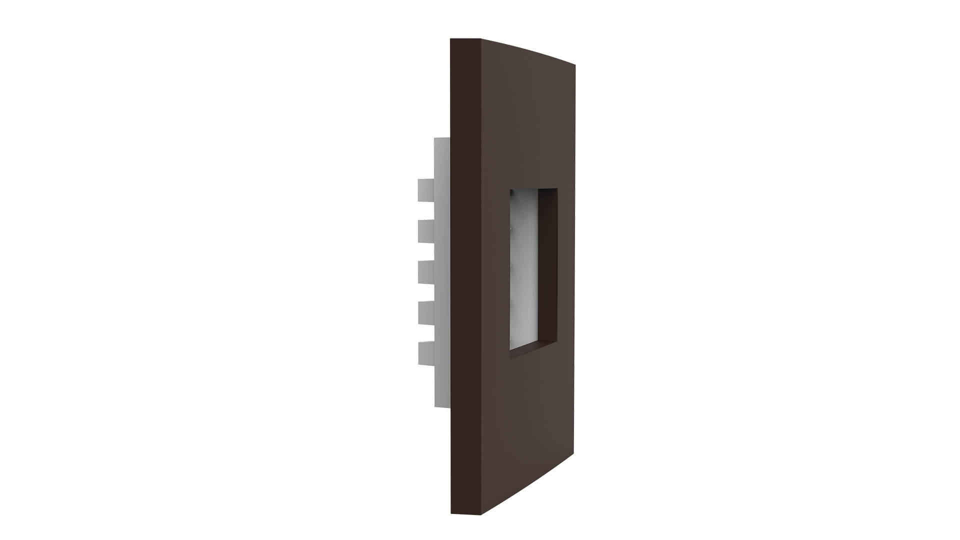 Placa 2x4" 2 módulos + suporte
