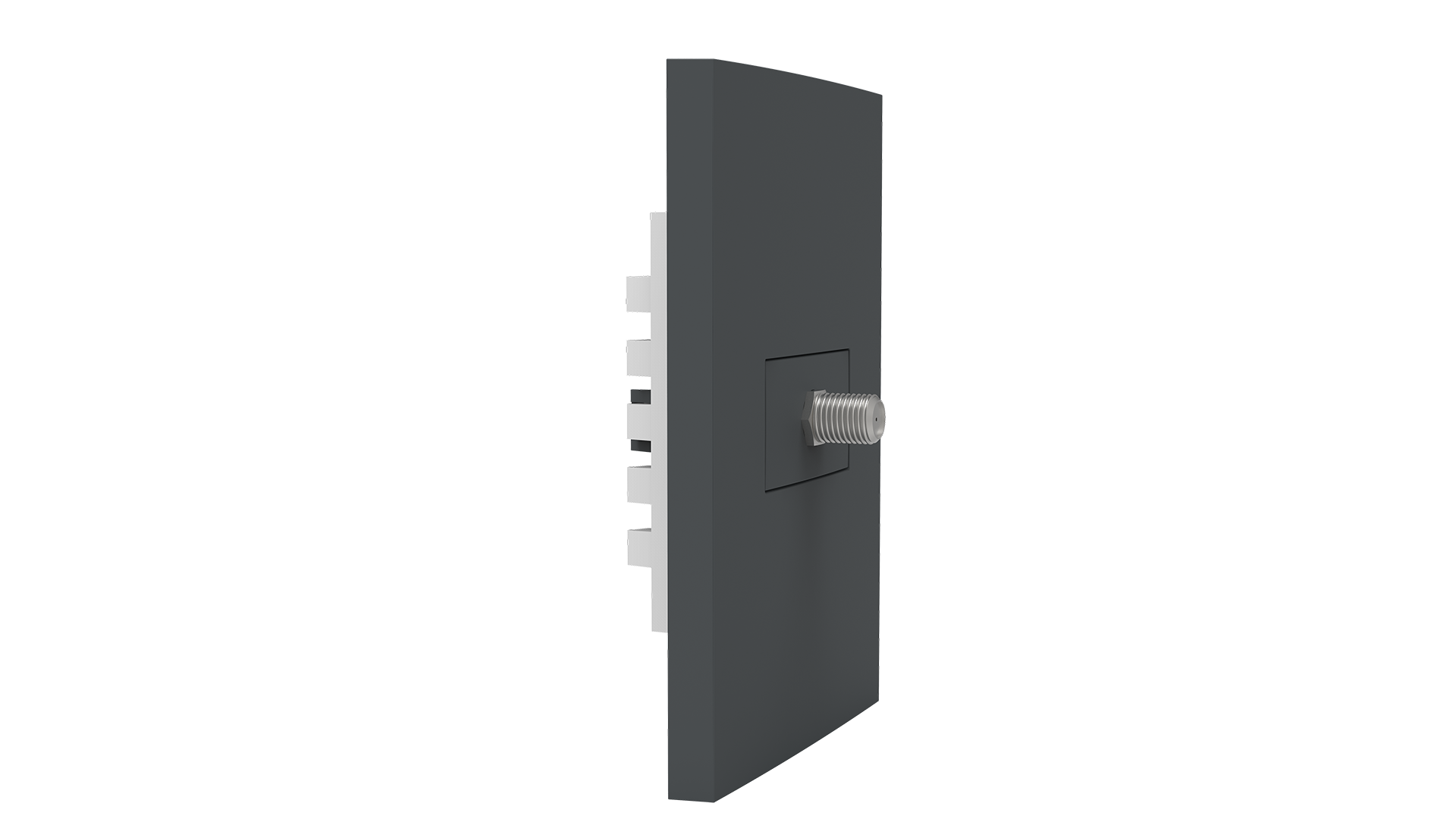 Conjunto tomada coaxial / antena de TV