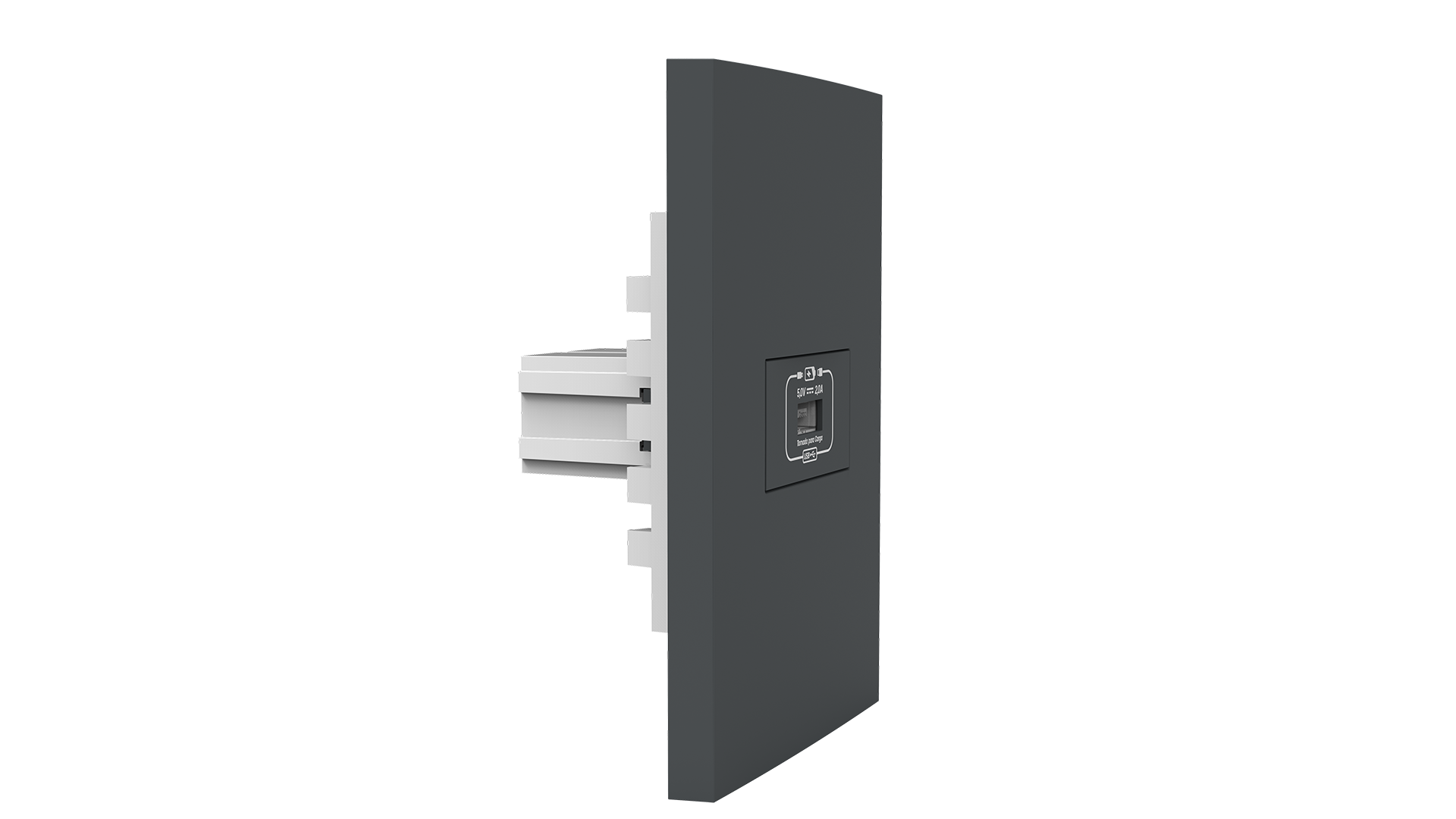 Conjunto tomada recarga USB
