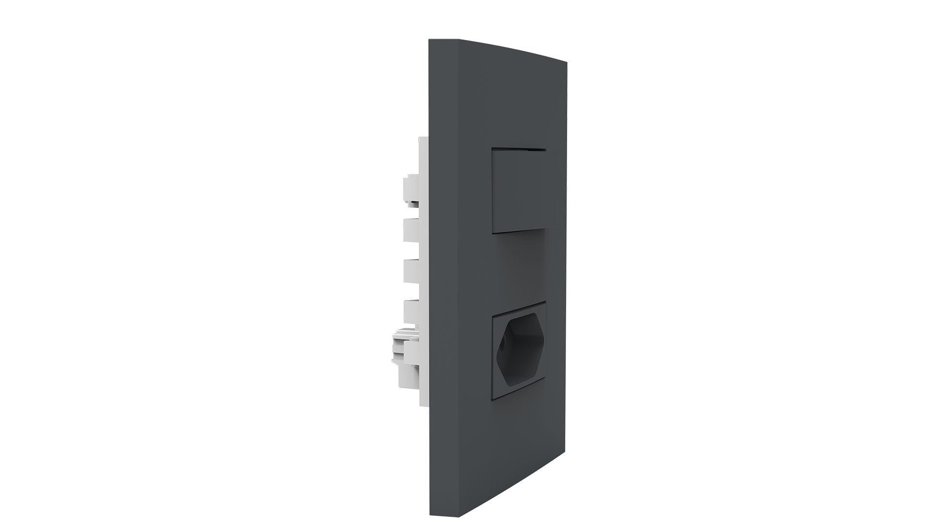 Conjunto interruptor 1 tecla paralelo 10A + tomada 20A 250v~