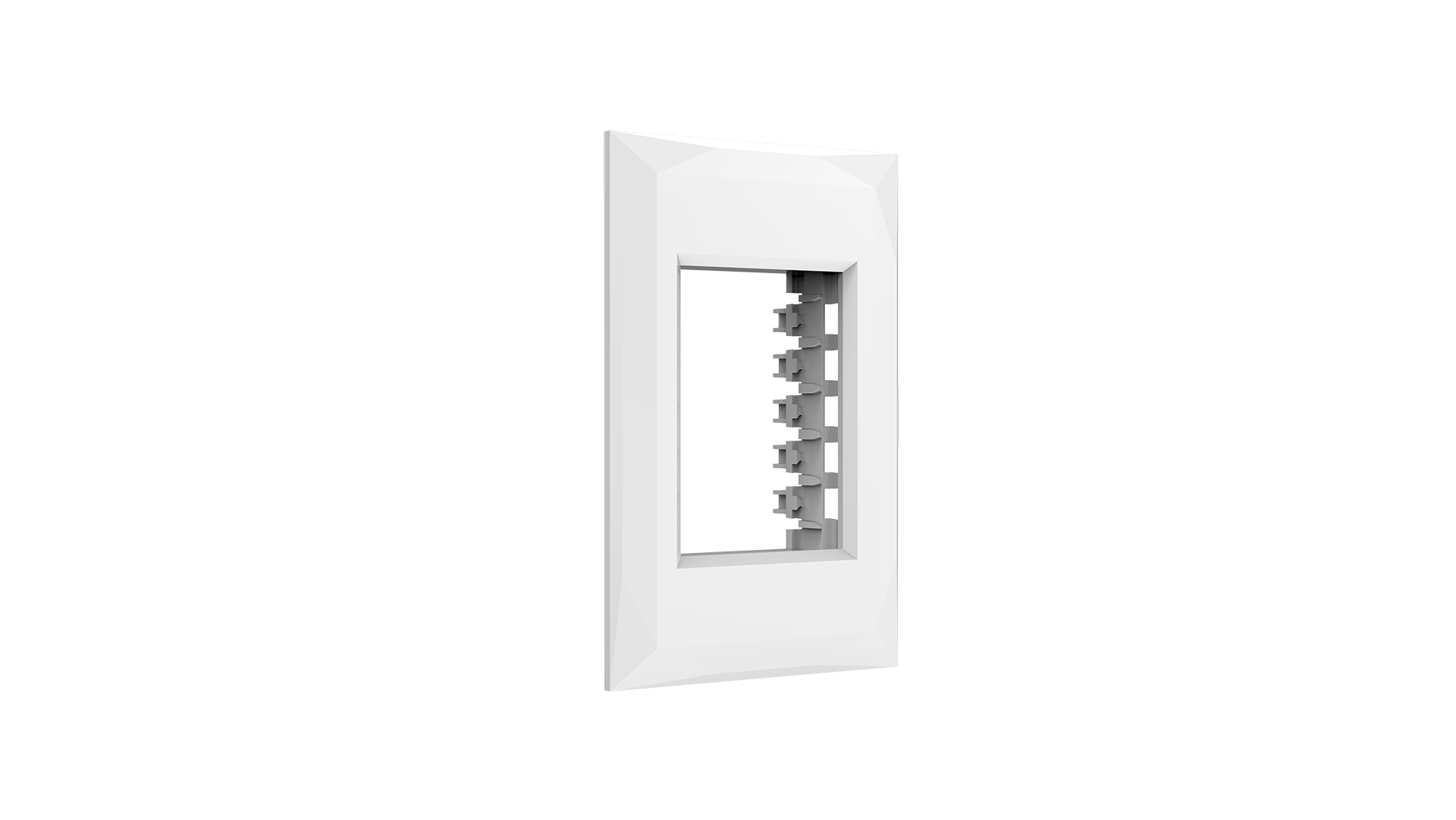Placa 2x4" 3 módulos + suporte