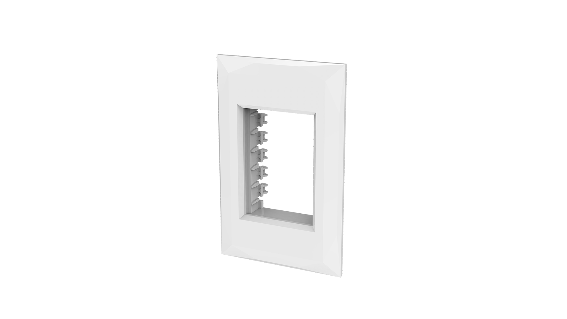 Placa 2x4" 3 módulos + suporte