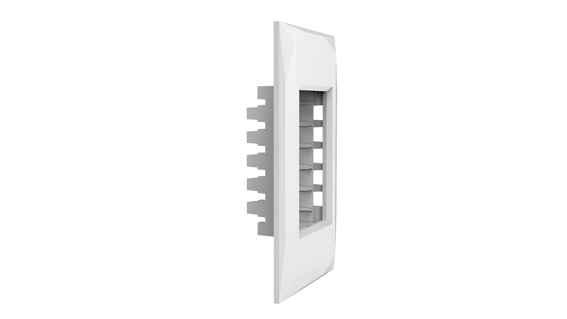 Placa 2x4" 3 módulos + suporte