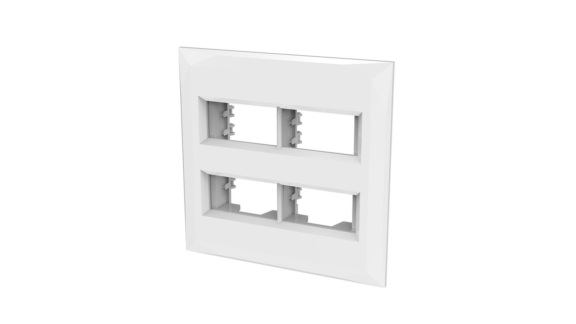 Placa 4x4" 2+2 módulos distanciados + suporte