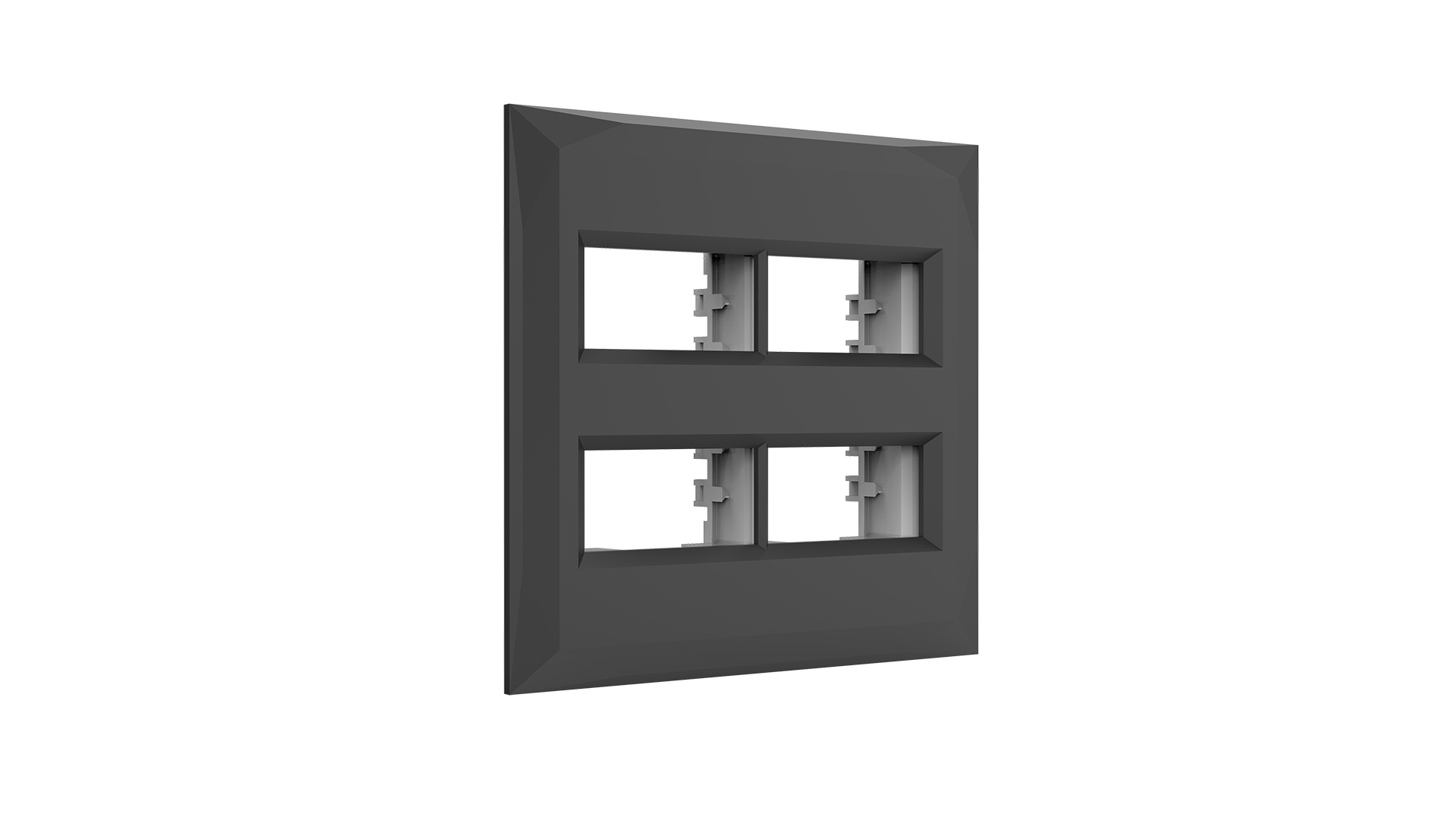 Placa 4x4" 2+2 módulos distanciados + suporte