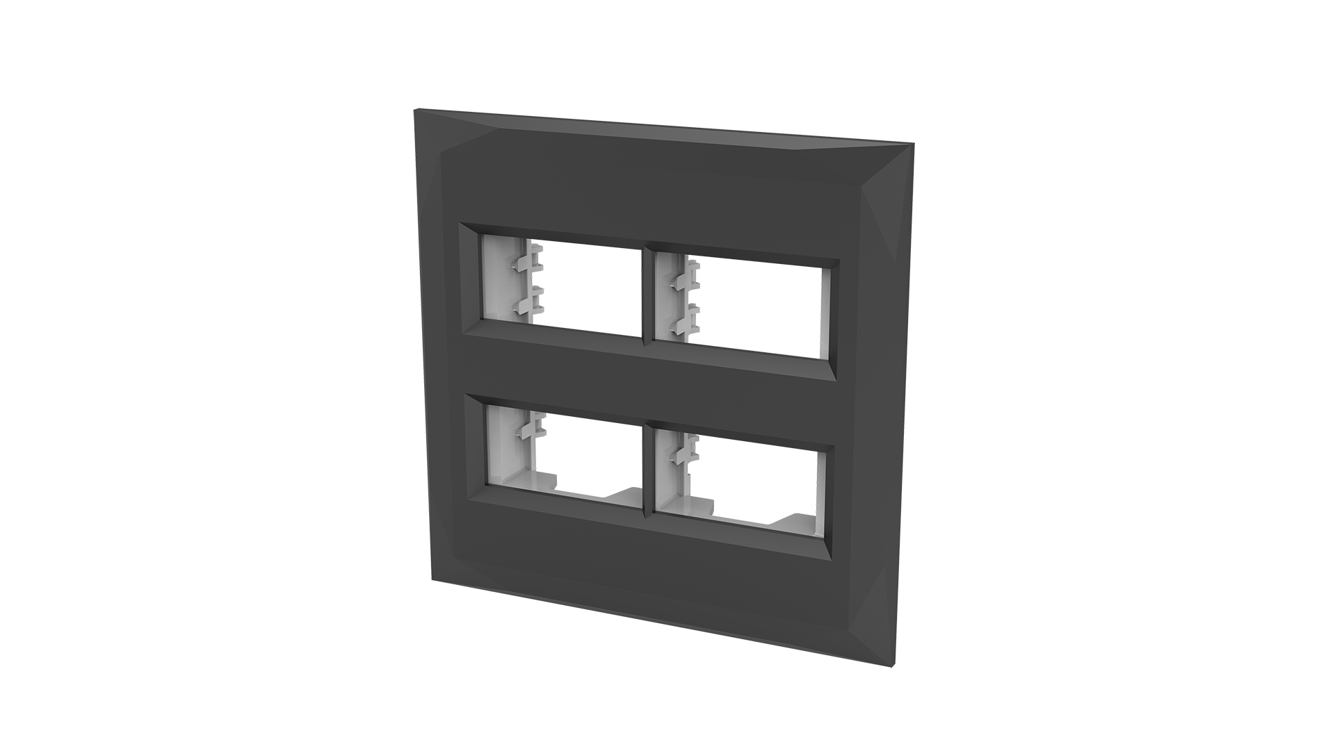 Placa 4x4" 2+2 módulos distanciados + suporte