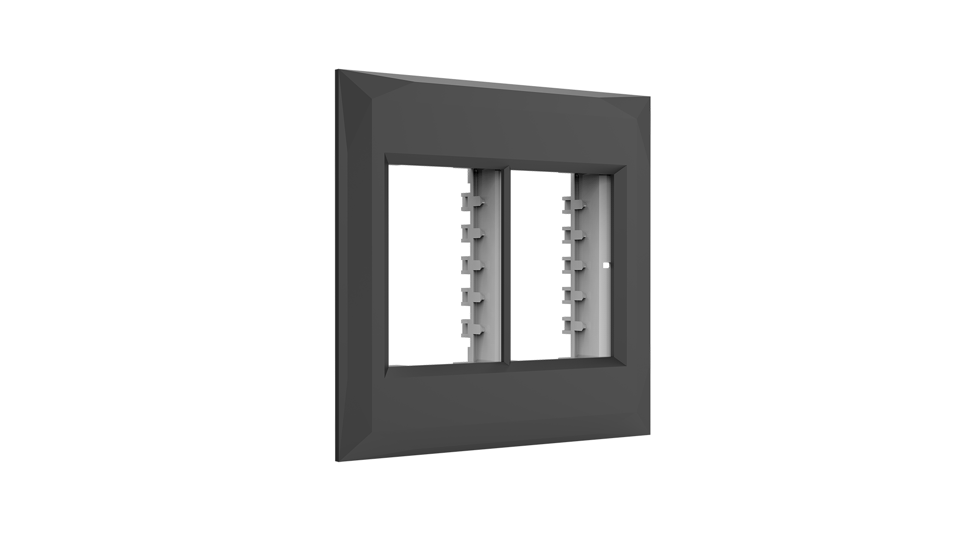 Placa 4x4" 3+3 módulos + suporte