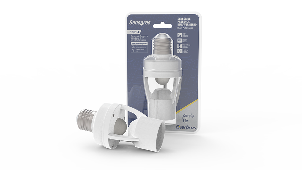 Sensor de presença com base E-27