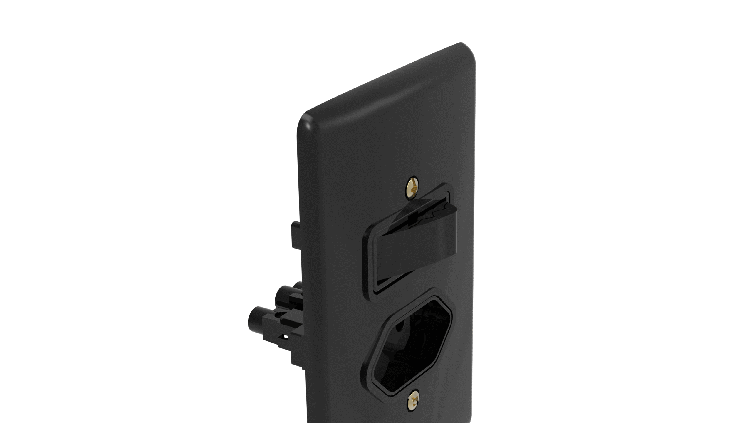 Conjunto interruptor 1 tecla simples + Tomada 10A