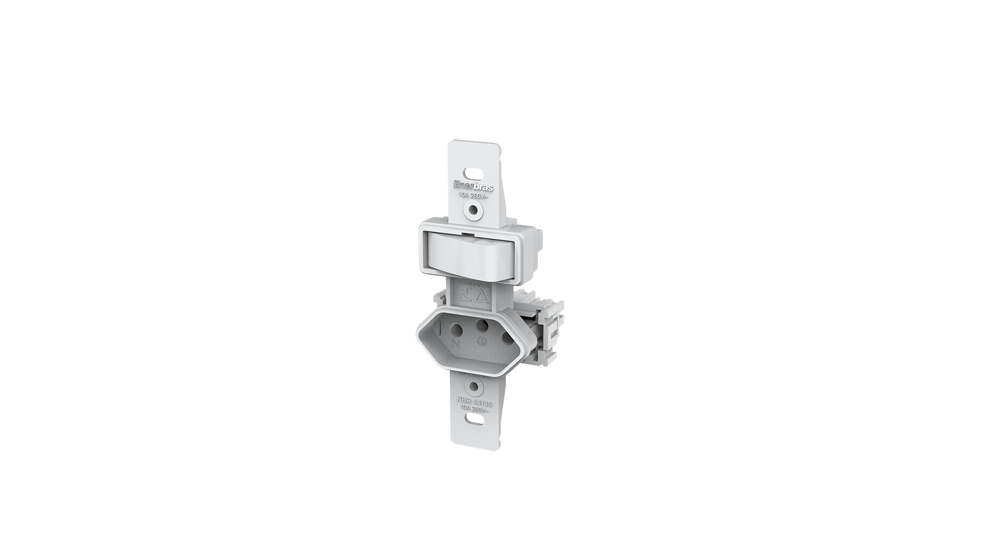 Módulo interruptor 1 tecla simples + tomada 10A
