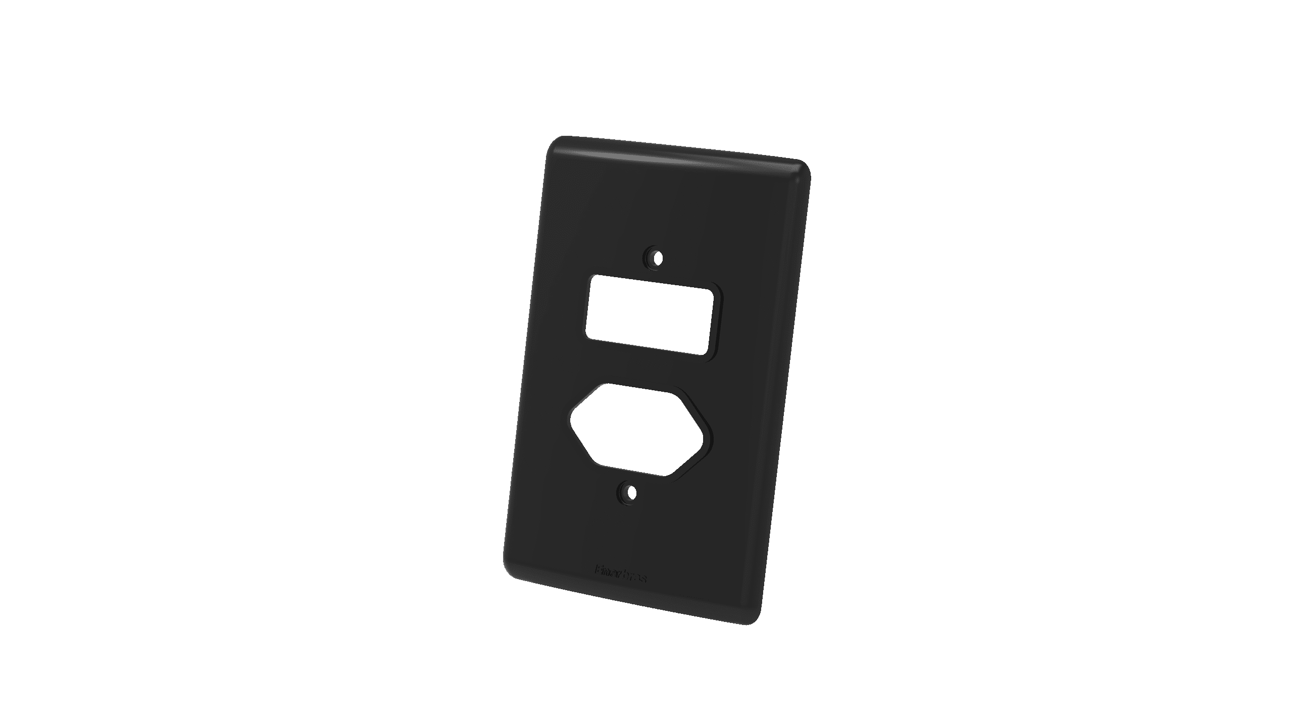 Placa 2x4" 1 tecla + tomada