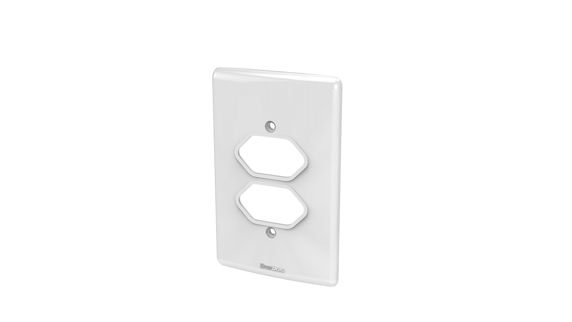 Placa 2x4" tomada dupla